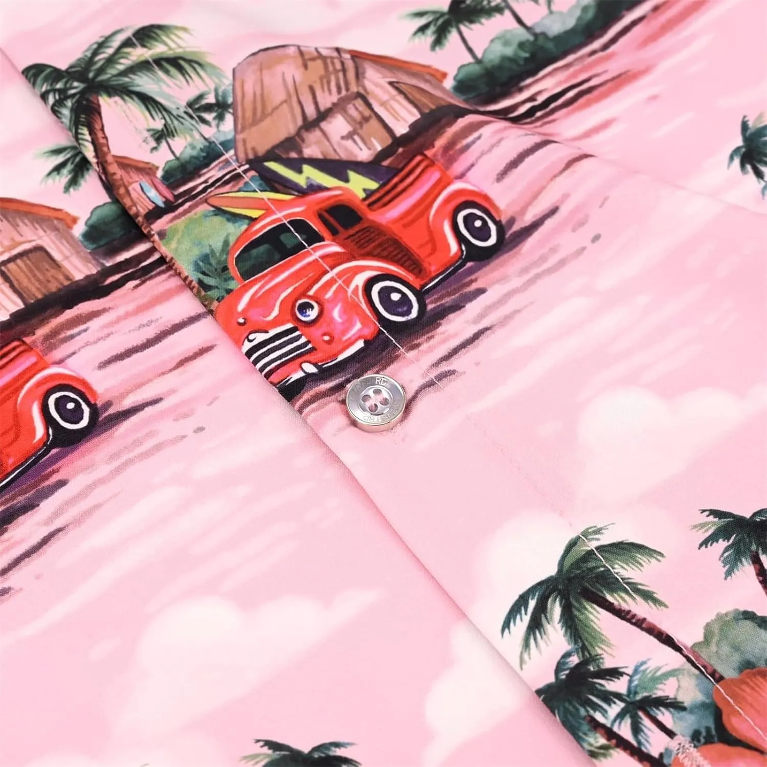 Mens Unique Pattern Hawaiian Shirt Mens Button Down Short Sleeve Shirt Beach Short Sleeve Floral Vacation Outfits