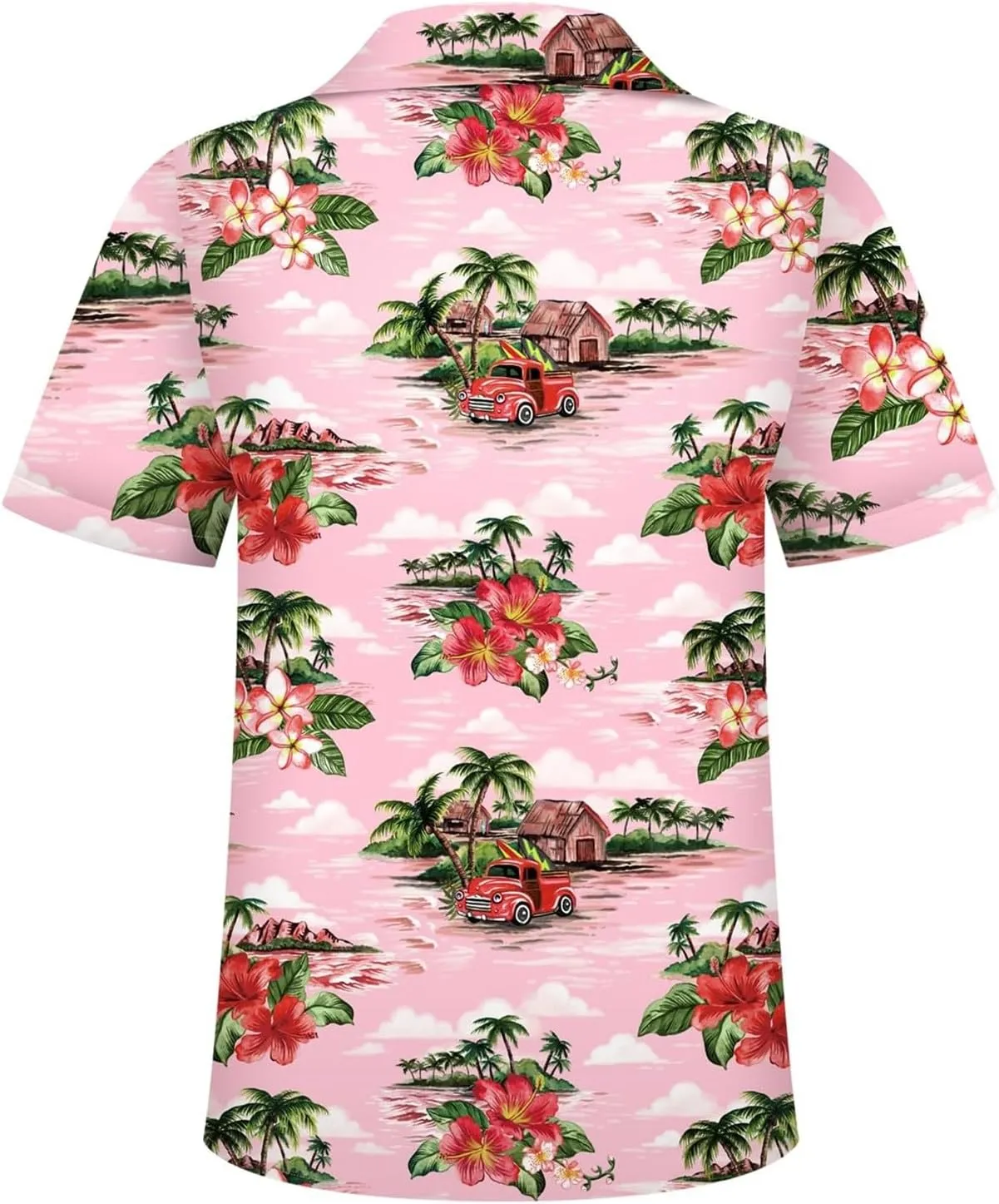 Mens Unique Pattern Hawaiian Shirt Mens Button Down Short Sleeve Shirt Beach Short Sleeve Floral Vacation Outfits