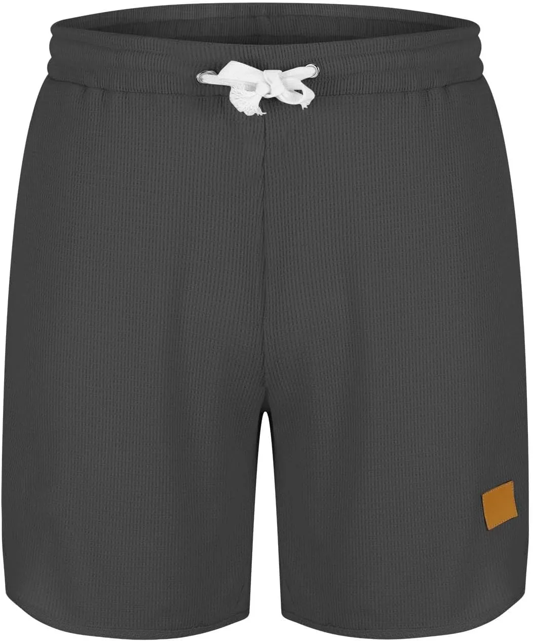 Mens Waffle Shorts Summer Casual Drawstring Athletic Shorts Lounge Running Sports Shorts with Pockets