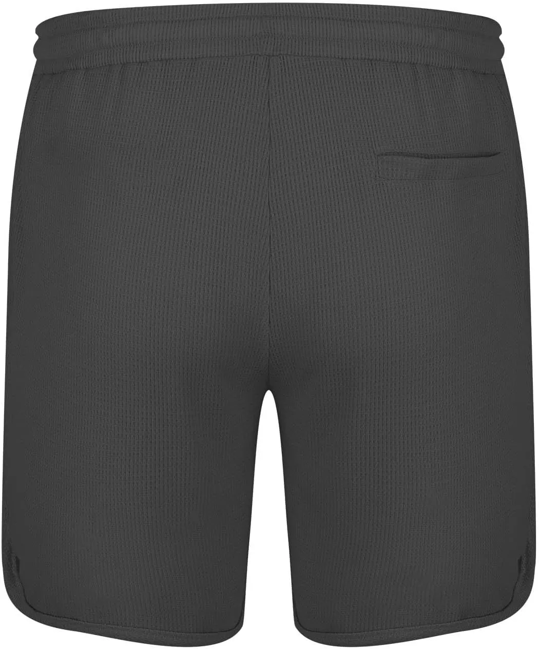 Mens Waffle Shorts Summer Casual Drawstring Athletic Shorts Lounge Running Sports Shorts with Pockets