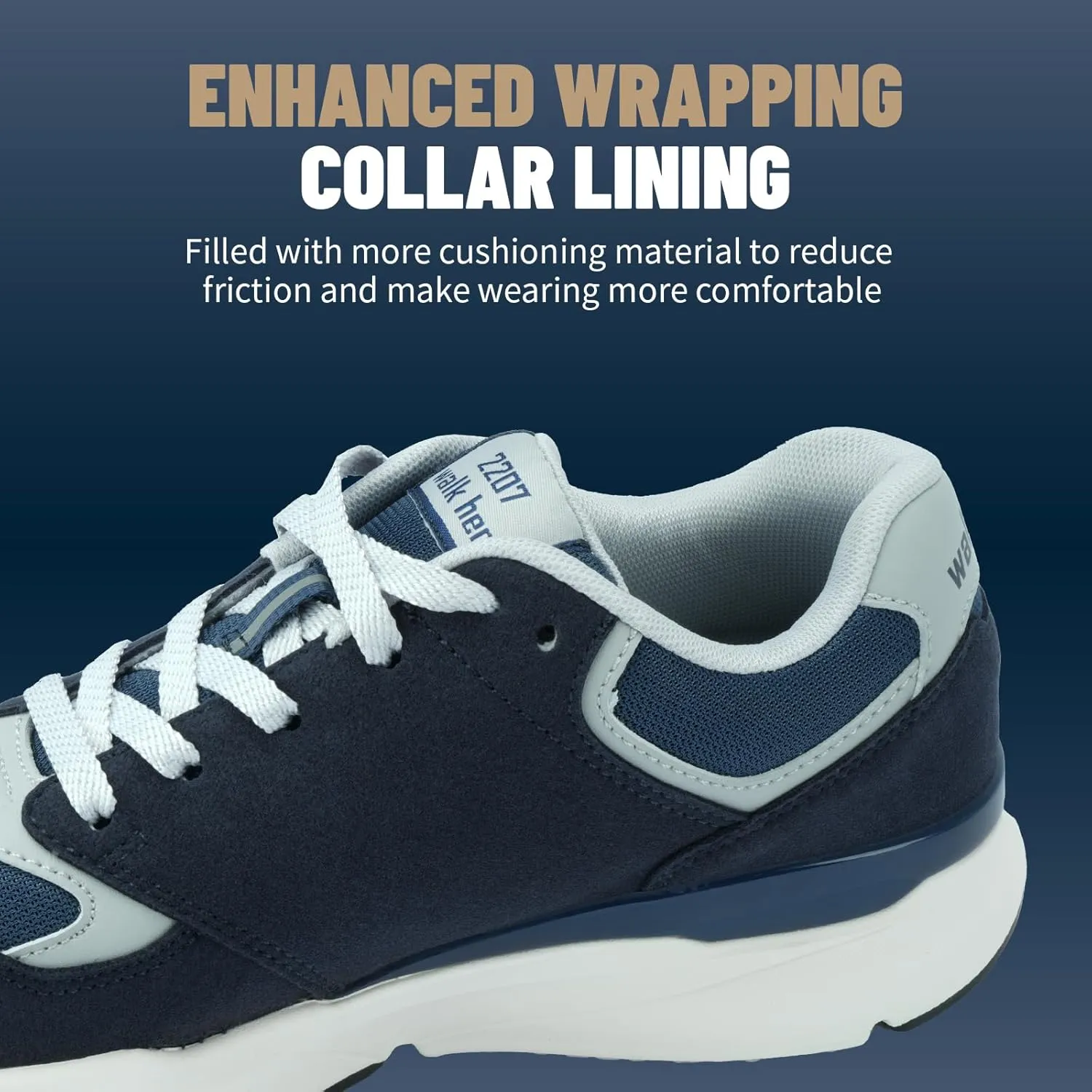 Mens Walking Shoes for Plantar Fasciitis Relief, Orthopedic Mens Sneakers with Arch Support, Breathable Mesh Non Slip Mens Shoes