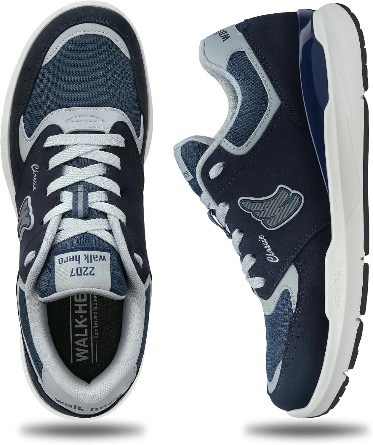 Mens Walking Shoes for Plantar Fasciitis Relief, Orthopedic Mens Sneakers with Arch Support, Breathable Mesh Non Slip Mens Shoes