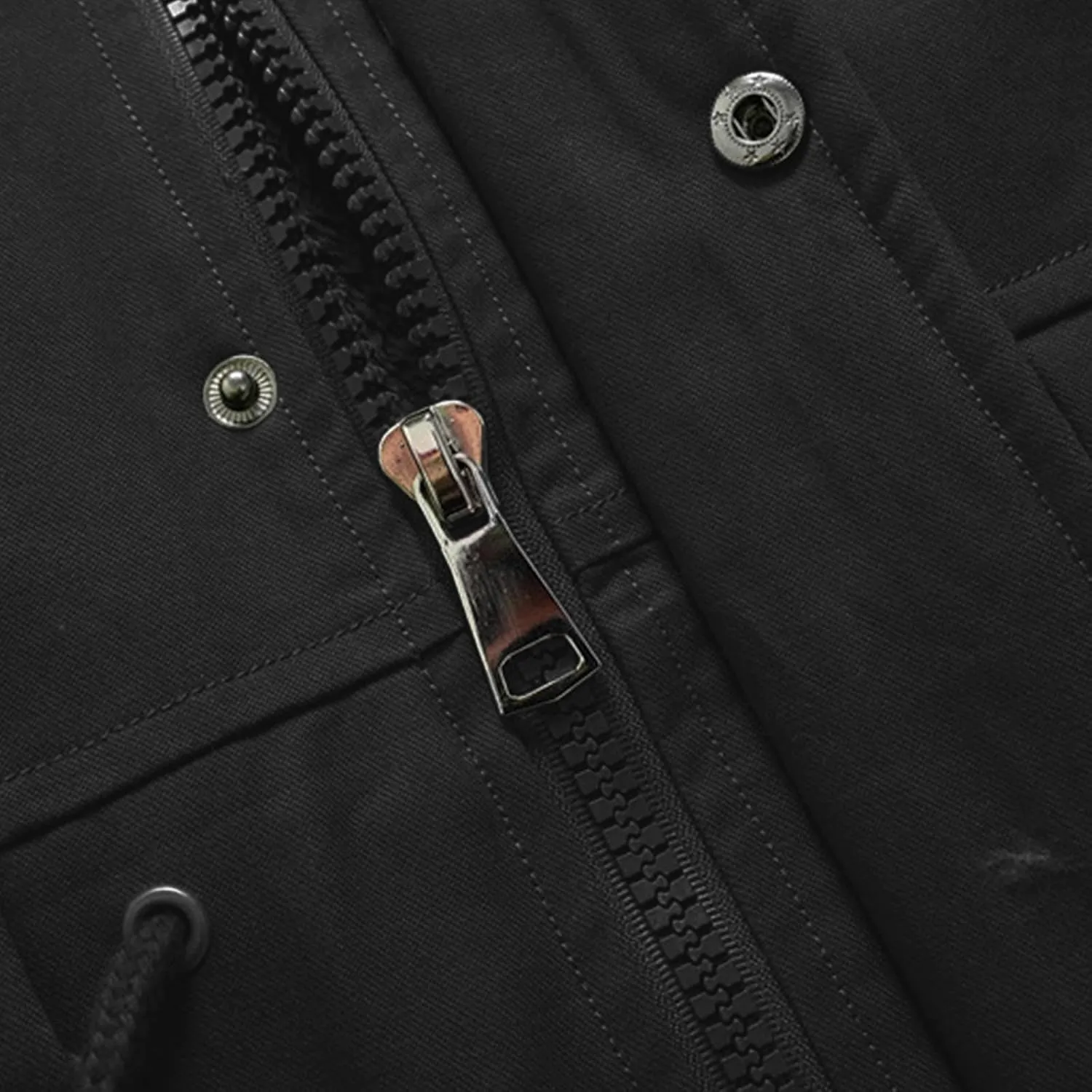 Men's Winter Coats Fleece Lined Cargo Jacket Military Utility Jacket Warm Parka Coat Thermal Cotton Jacket with Pockets