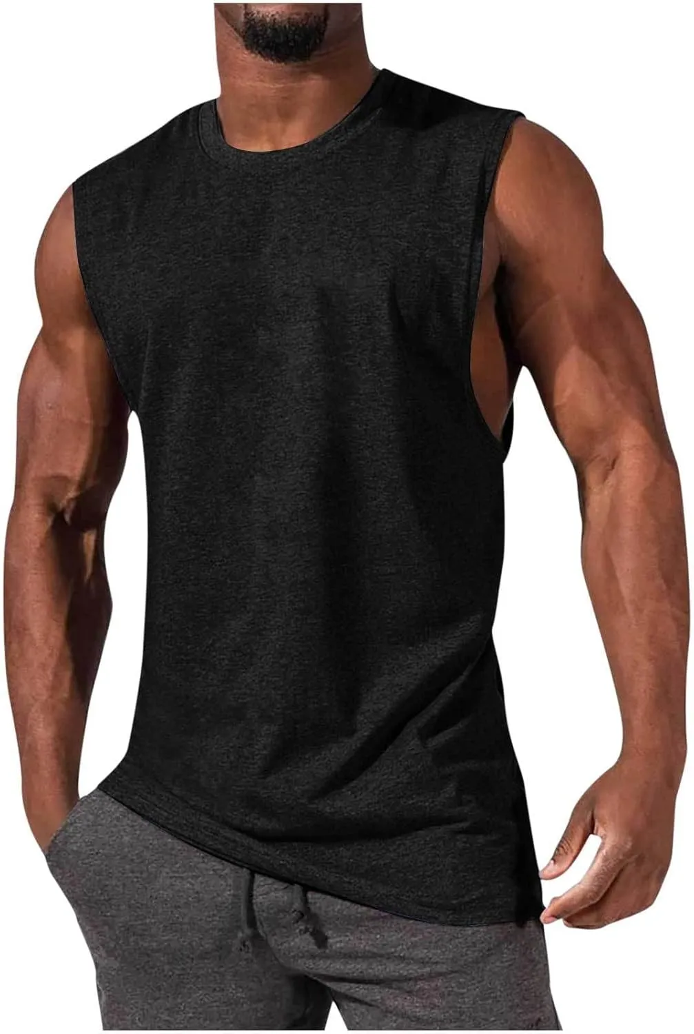 Mens Workout Sleeveless Shirts 2025 Summer Beach Soft Cotton Casual Stringer Tank Tops Bodybuilding Fitness T-Shirts