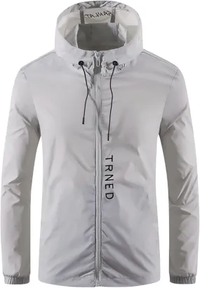 Mmoneyake Rain Coat for Men Packable Lightweight Waterproof Raincoat Hooded Windbreaker Jacket Outdoor Rain Gear for Travel
