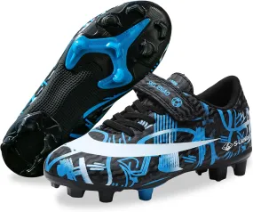 Mnplciea Kids Soccer Cleats Boys Girls Athletic Football Shoes Teenager Outdoor Indoor Anti-SlipTurf Soccer Shoes