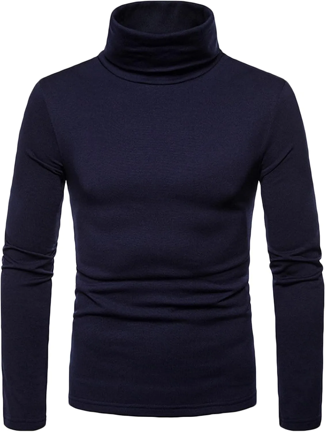 Muscularfit Long Sleeve Shirts for Men 2023 Casual Turtleneck Solid Warm Pullover Sweater Slim Fit Mock Work Trendy Clothes