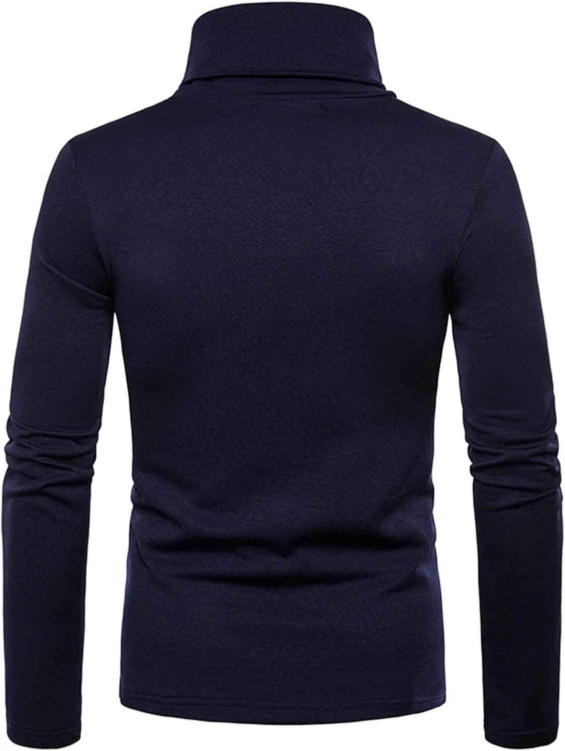 Muscularfit Long Sleeve Shirts for Men 2023 Casual Turtleneck Solid Warm Pullover Sweater Slim Fit Mock Work Trendy Clothes