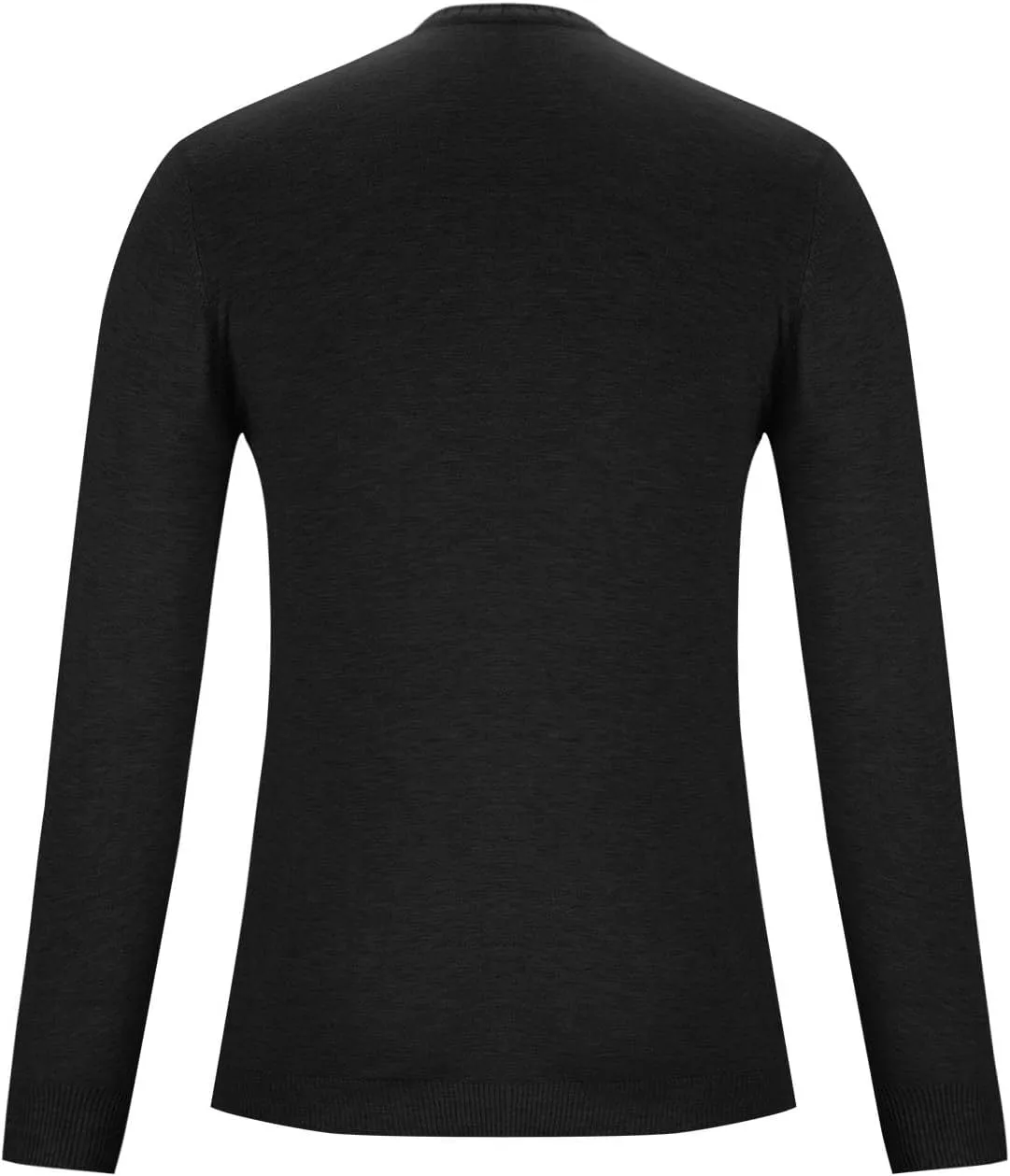 Muscularfit Long Sleeve Shirts for Men with Designs Loose Fit V Neck Knitted Cotton Sweaters Causal Fashion Pullover Top Fall