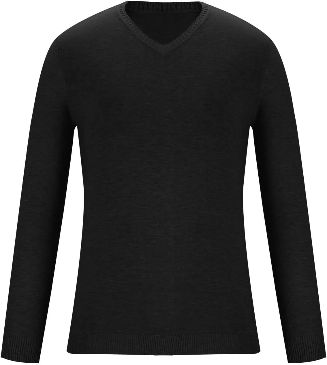 Muscularfit Long Sleeve Shirts for Men with Designs Loose Fit V Neck Knitted Cotton Sweaters Causal Fashion Pullover Top Fall