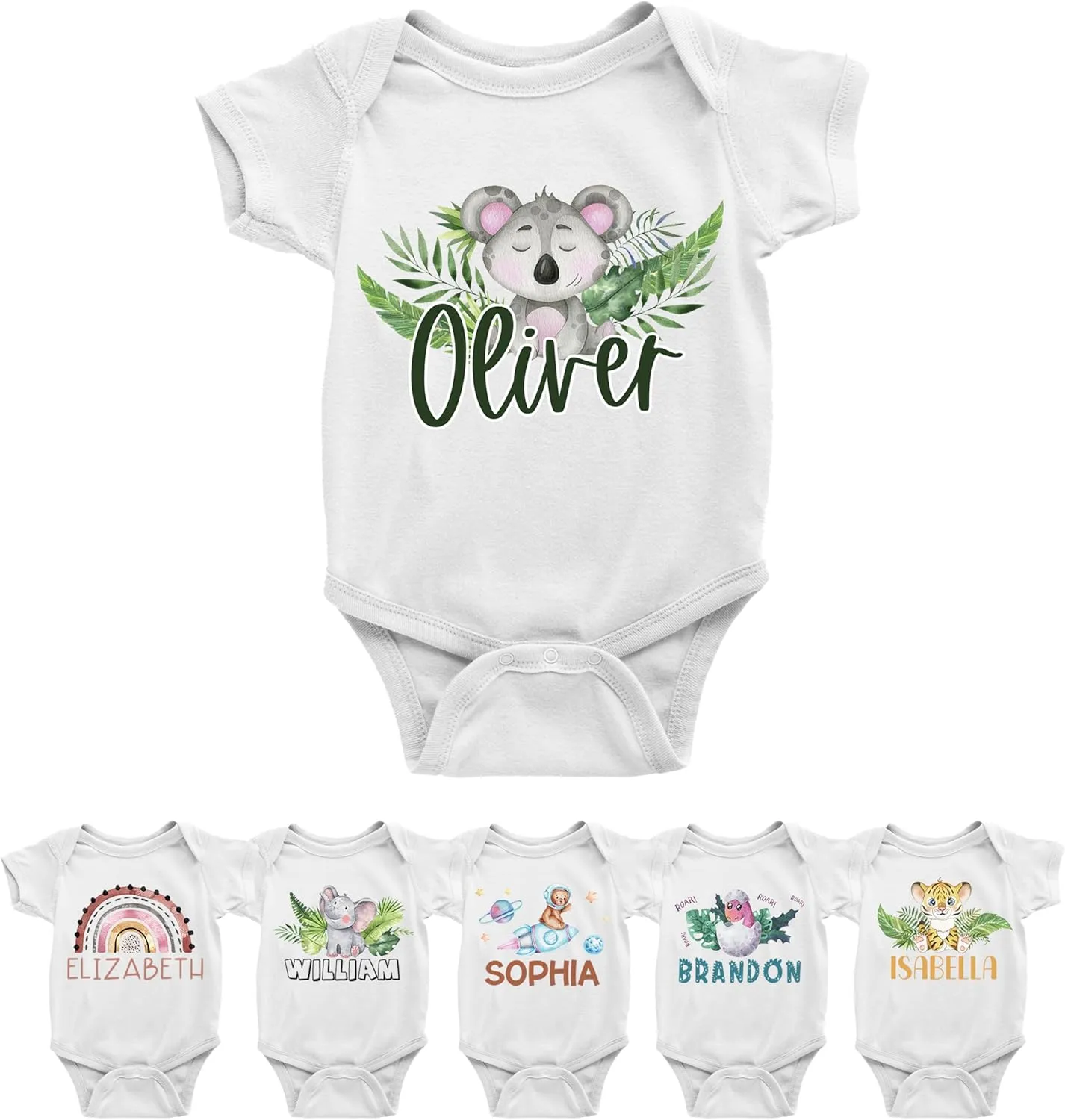 Onesie Bodysuit - Personalized Cute Animal Baby Outfit  Customized Newborn Romper - Gift for Baby and Girl Boy - Cute Onesie with Koala