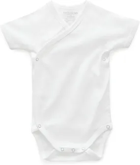 Organic Cotton Baby Girl Clothes & Baby Boy Clothes Kimono Onesie, Off-White Short Sleeve Bodysuit, Premium Fabric