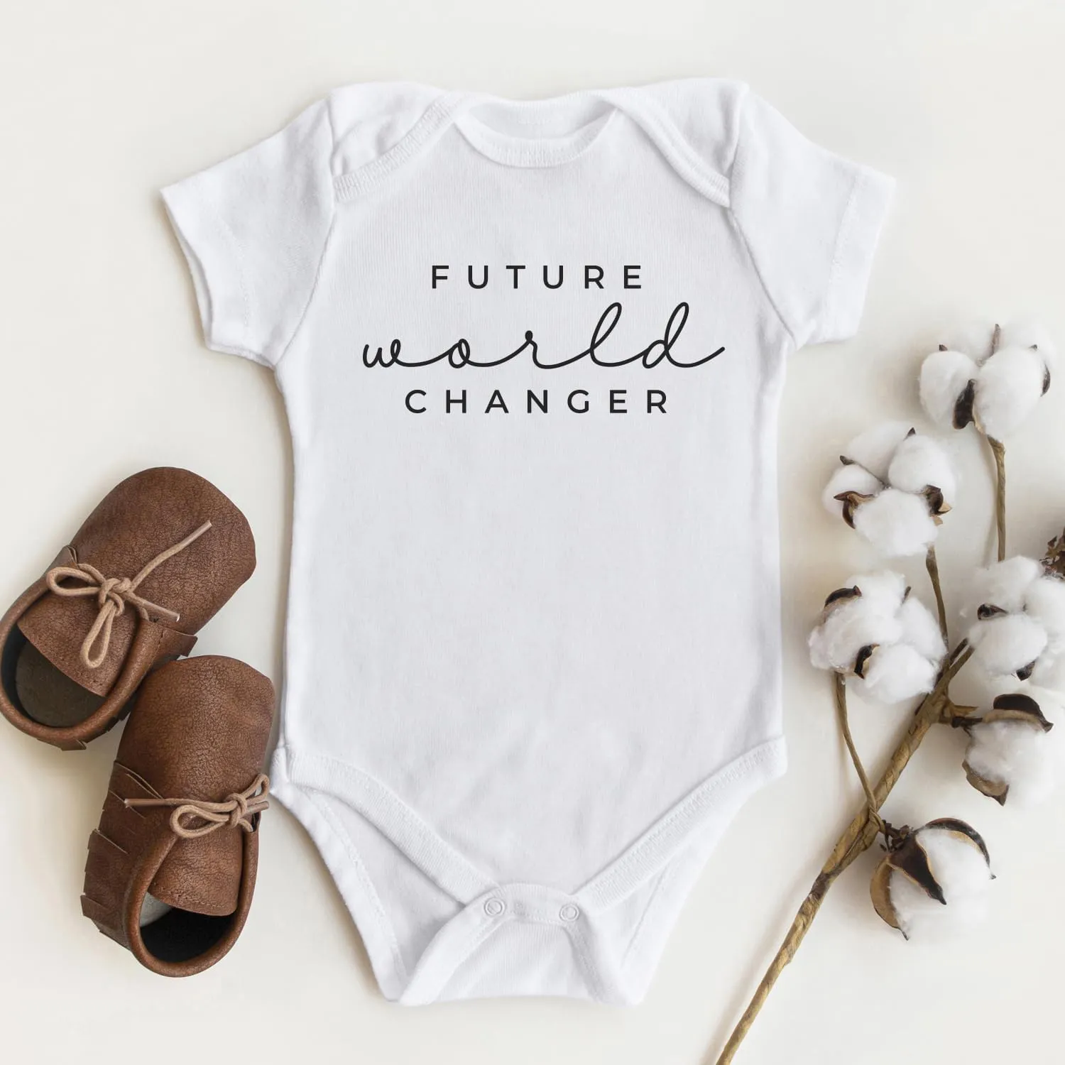 Organic GOTS Certified Baby Onesie Unisex Bodysuit 0-18 months - Baby Pregnancy Announcement