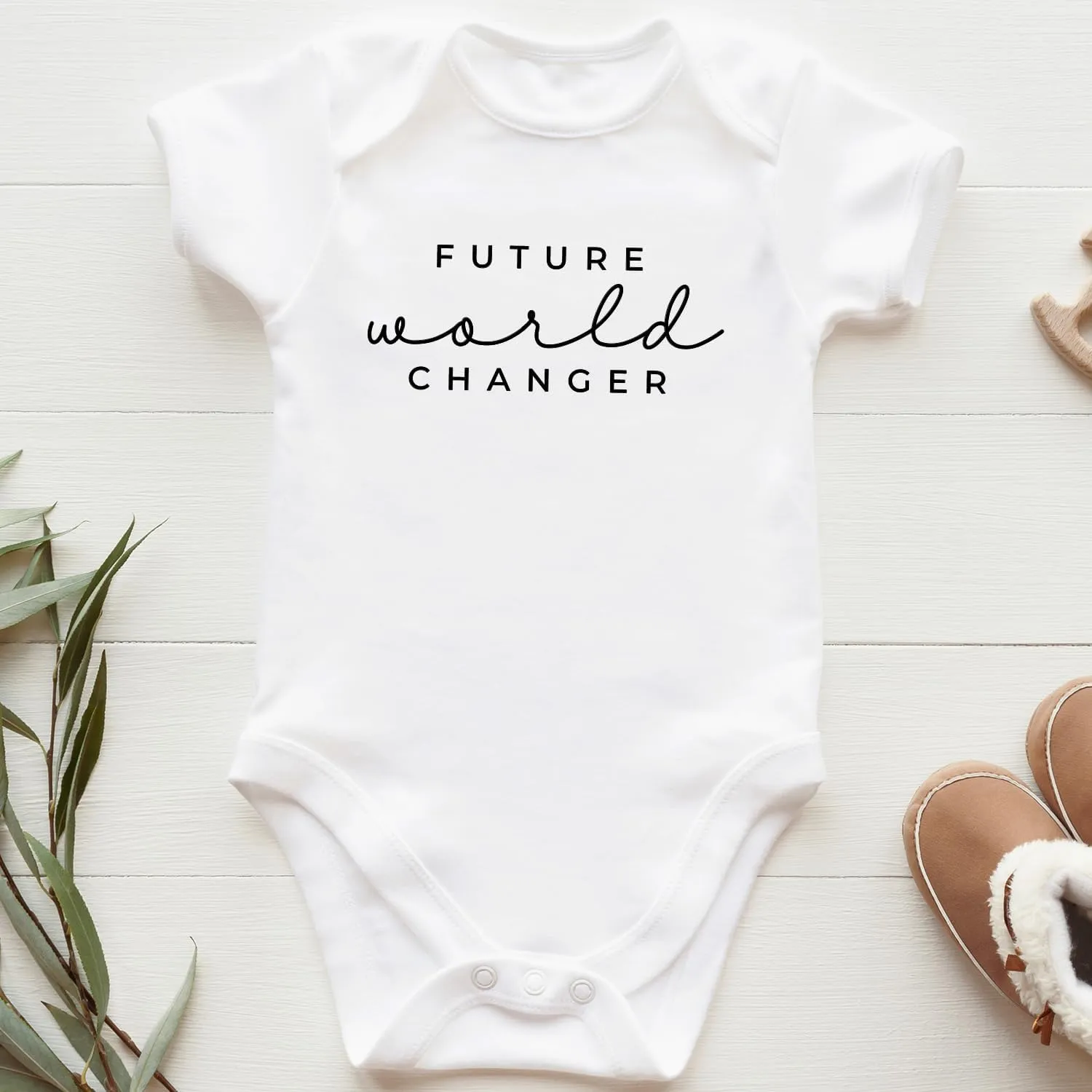 Organic GOTS Certified Baby Onesie Unisex Bodysuit 0-18 months - Baby Pregnancy Announcement