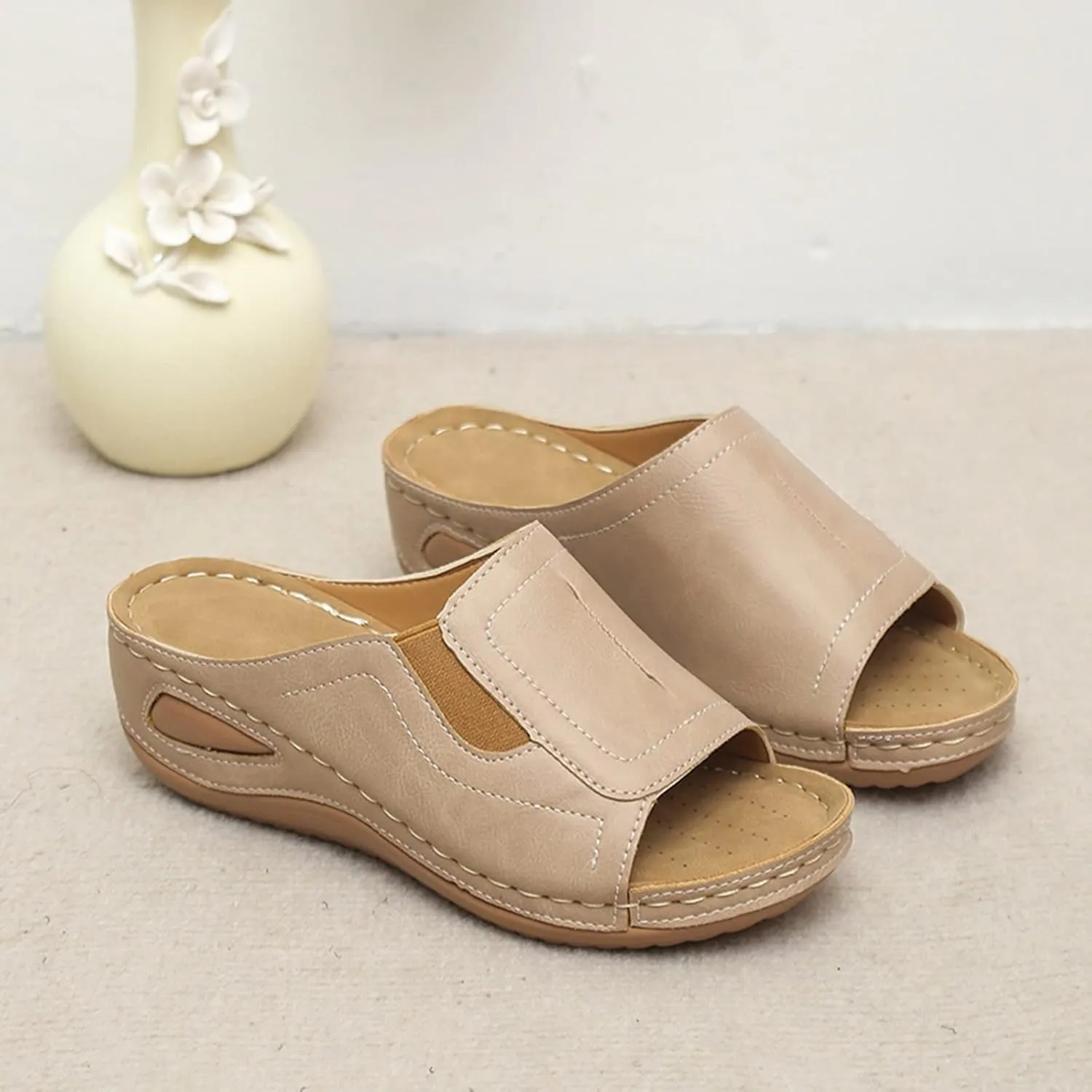 Platform Sandals for Women Women Walking Sandals Summer Platform Comfortable Low Wedges Womens Sandal Womens Orthopedic Casual Open Toe Wedge Sandal Beach Dressy