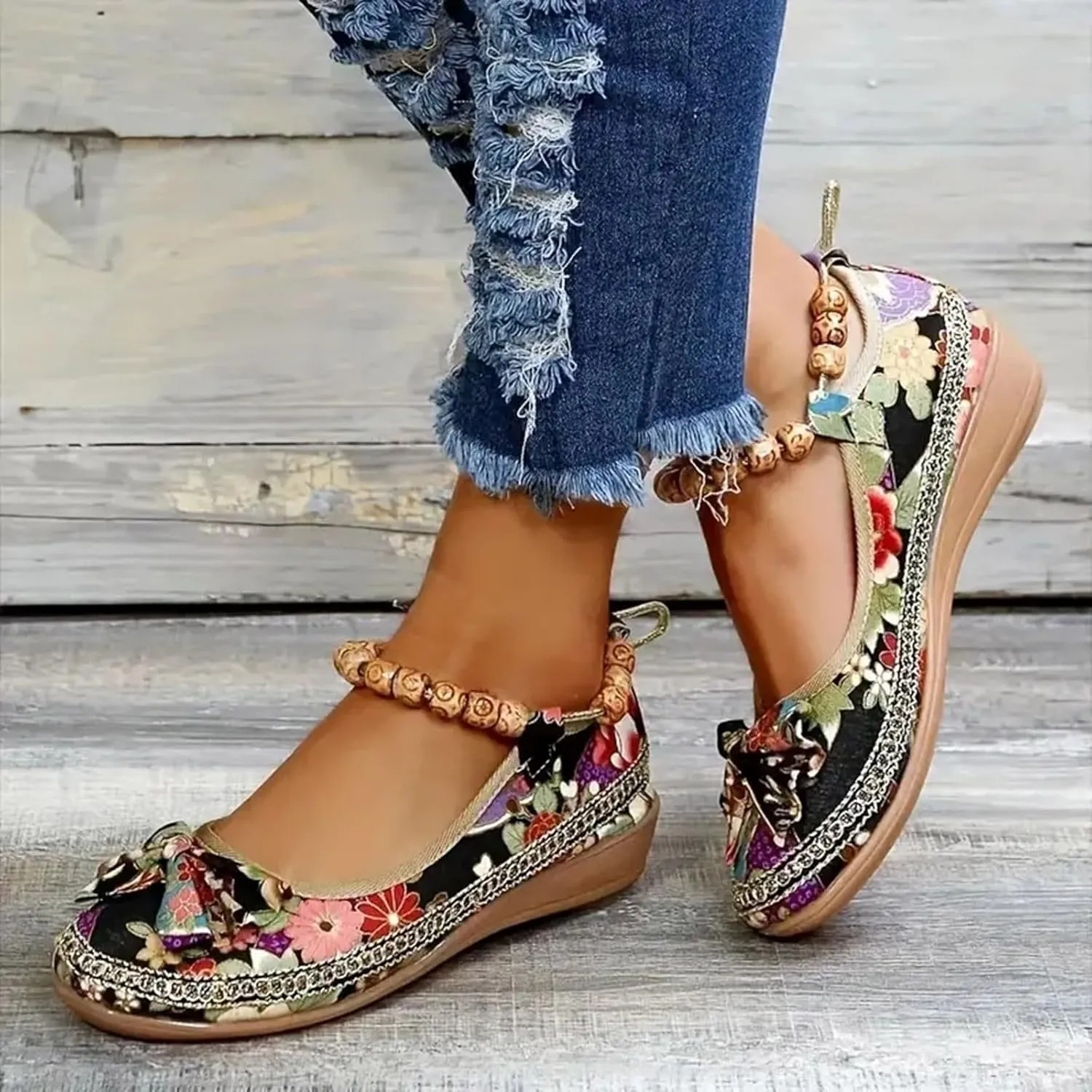 Platform Sandals Womens Sandals with Memory Foam Insole and Cork Footbed Womens Low Wedges Platform Sandals