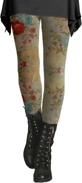 Plus Size Leggings for Women with Pockets Cow Print Pants Women Womens Valentines Day Leggings