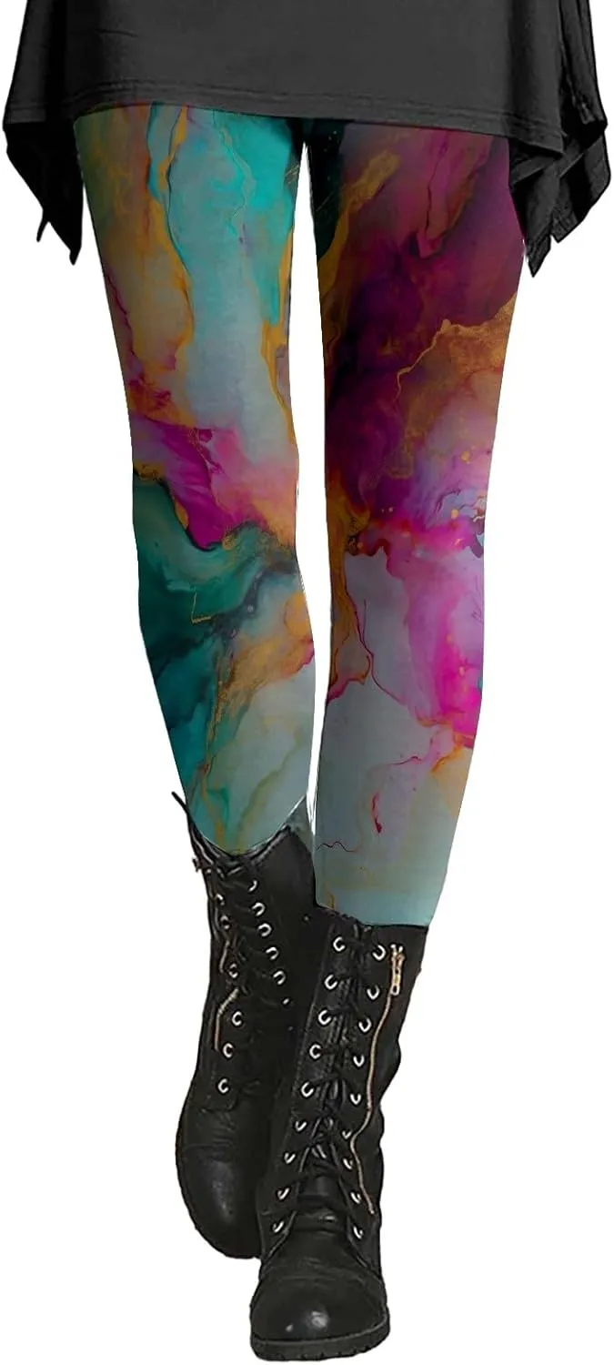 Plus Size Leggings for Women with Pockets Cow Print Pants Women Womens Valentines Day Leggings