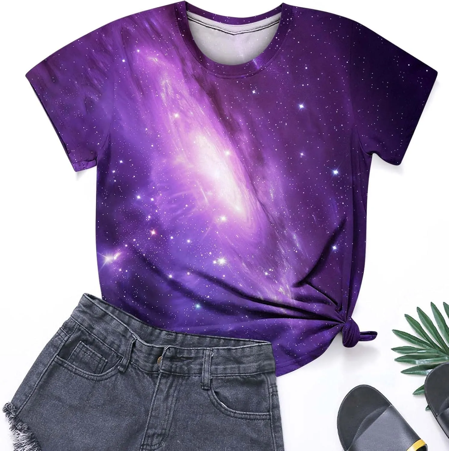 Plus Size Womens Tshirts Graphic Tee Short Sleeve Summer Tunic Tops Causal Loose Shirts Teen Girls Crew Neck Tshirts