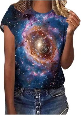 Plus Size Womens Tshirts Graphic Tee Short Sleeve Summer Tunic Tops Causal Loose Shirts Teen Girls Crew Neck Tshirts