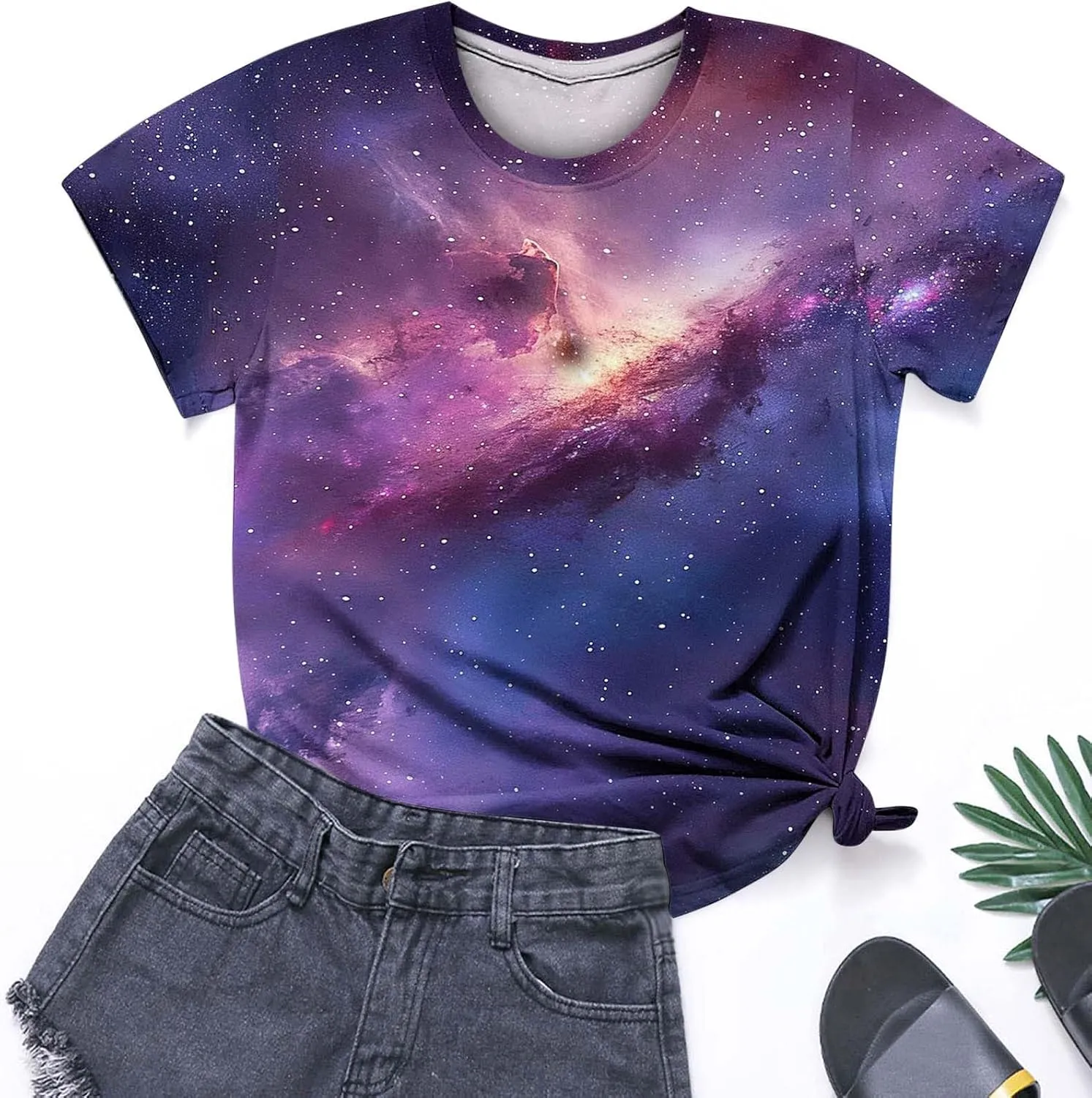 Plus Size Womens Tshirts Graphic Tee Short Sleeve Summer Tunic Tops Causal Loose Shirts Teen Girls Crew Neck Tshirts