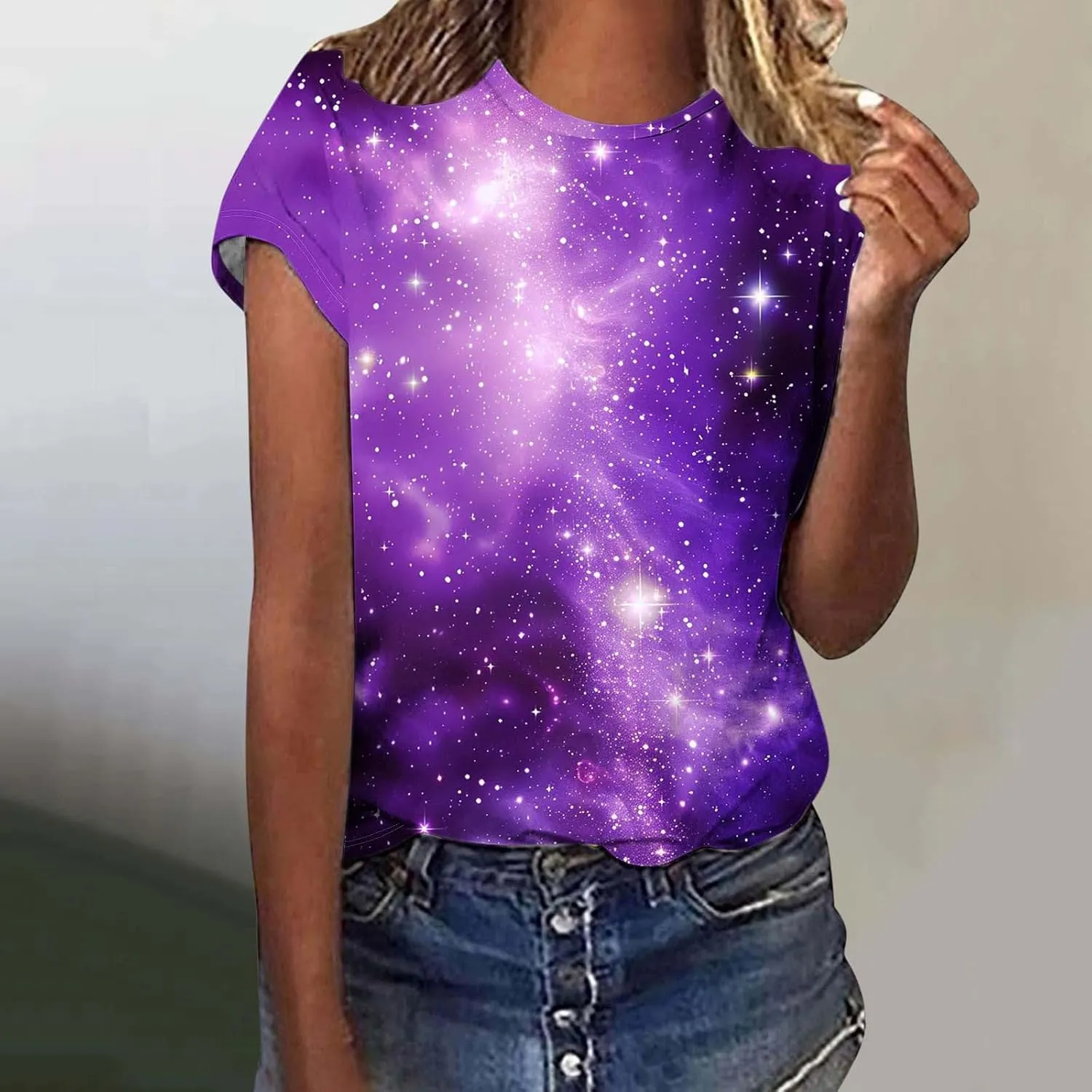 Plus Size Womens Tshirts Graphic Tee Short Sleeve Summer Tunic Tops Causal Loose Shirts Teen Girls Crew Neck Tshirts