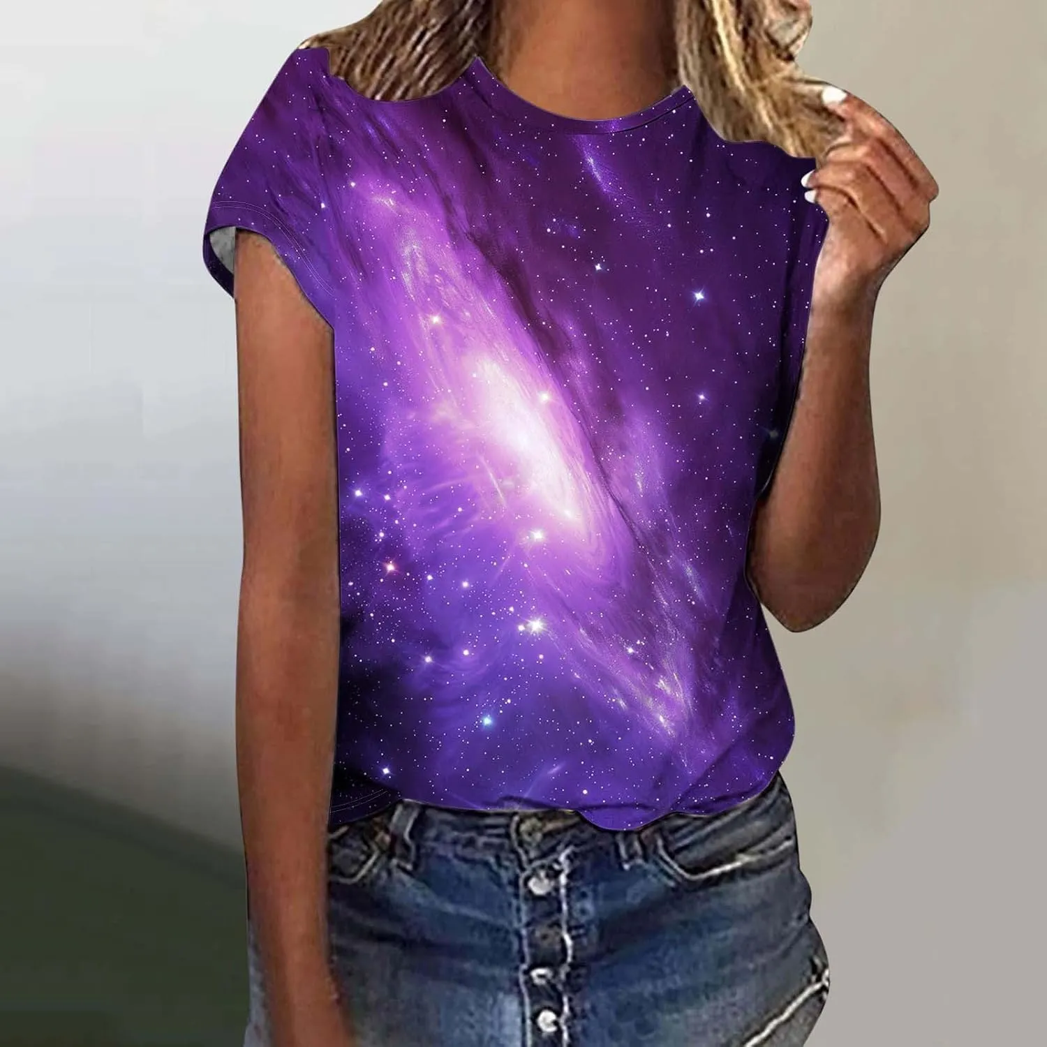 Plus Size Womens Tshirts Graphic Tee Short Sleeve Summer Tunic Tops Causal Loose Shirts Teen Girls Crew Neck Tshirts