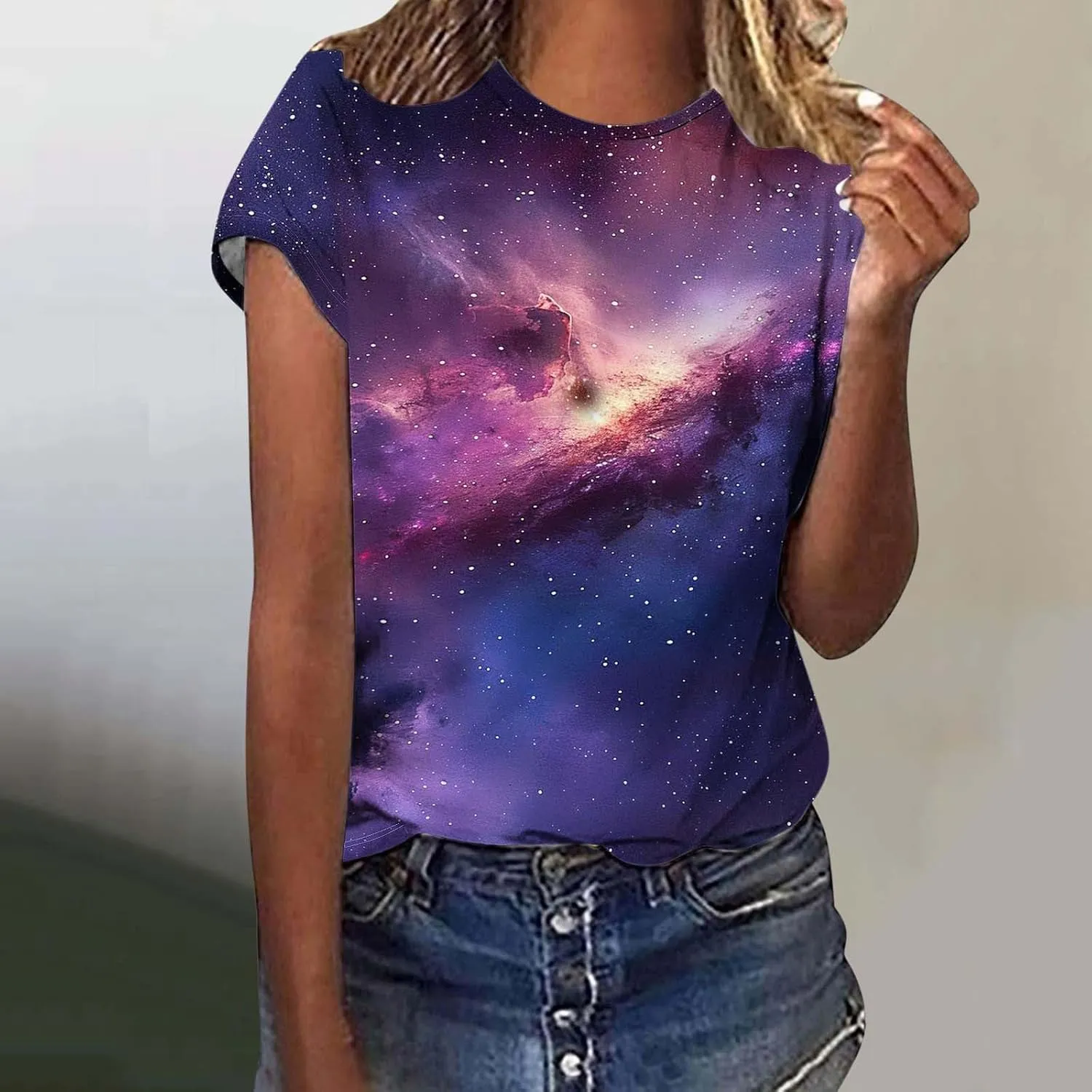 Plus Size Womens Tshirts Graphic Tee Short Sleeve Summer Tunic Tops Causal Loose Shirts Teen Girls Crew Neck Tshirts