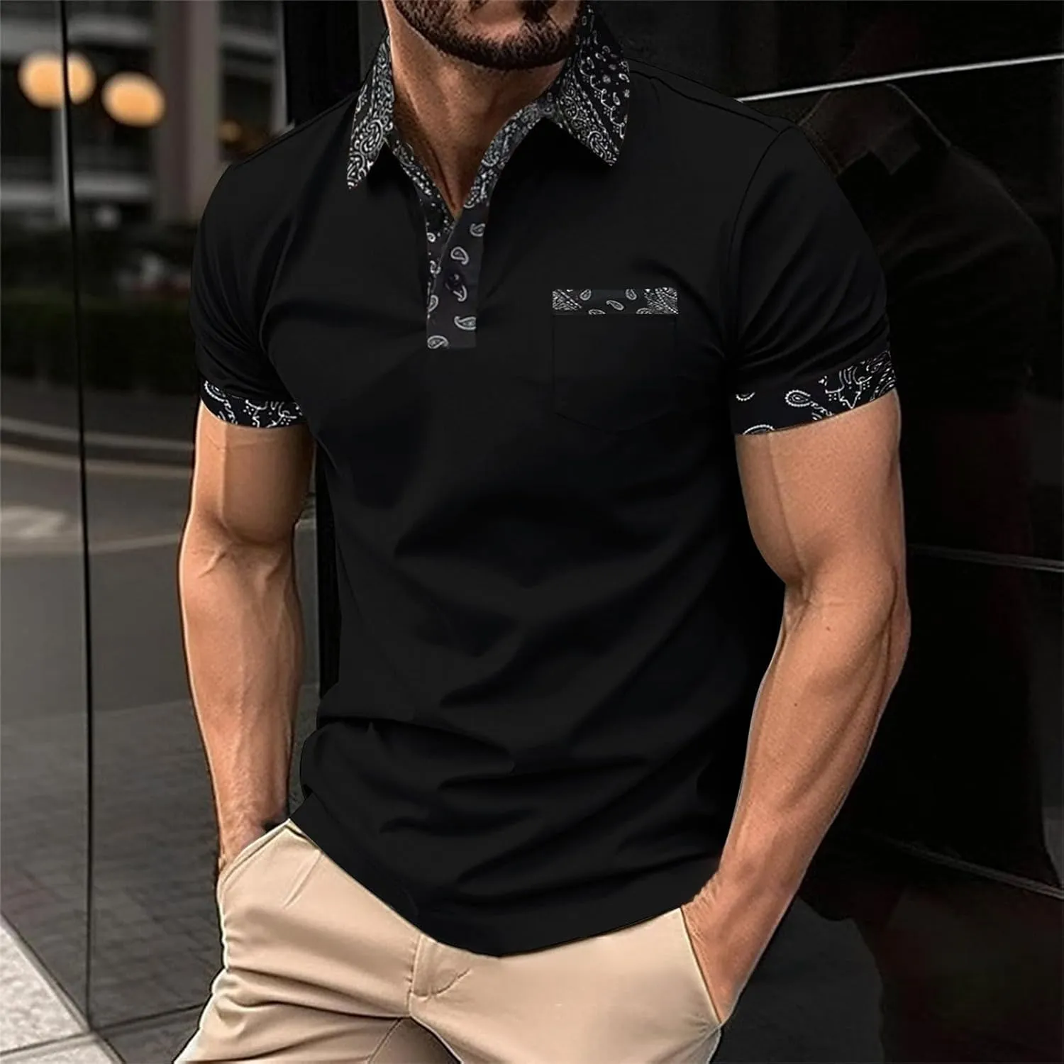 Polo Shirts for Men Zippered Long Sleeved Shirt Mens Sun Shirts Long Sleeve Purple Flannel Navy Blue Pants