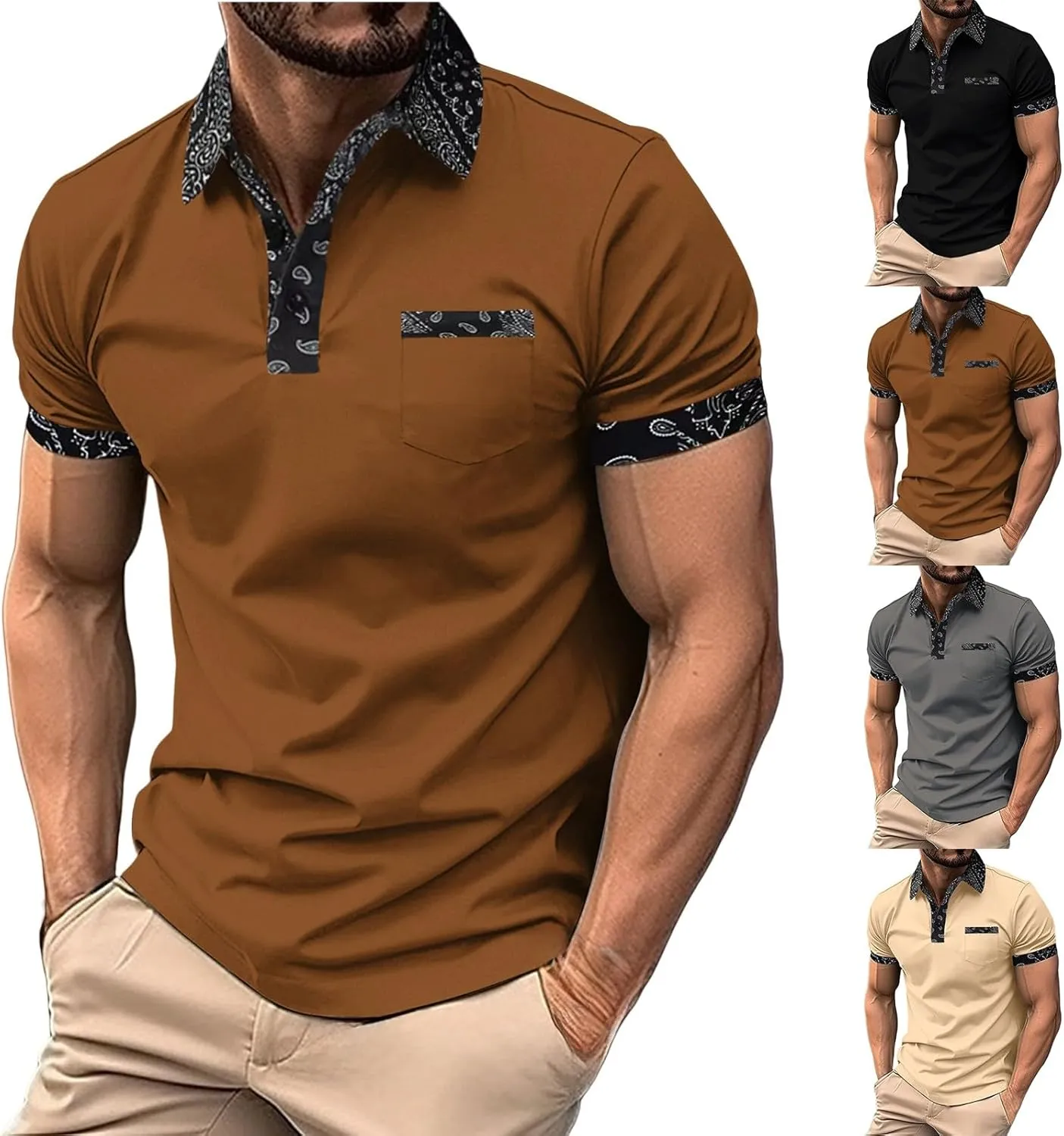 Polo Shirts for Men Zippered Long Sleeved Shirt Mens Sun Shirts Long Sleeve Purple Flannel Navy Blue Pants