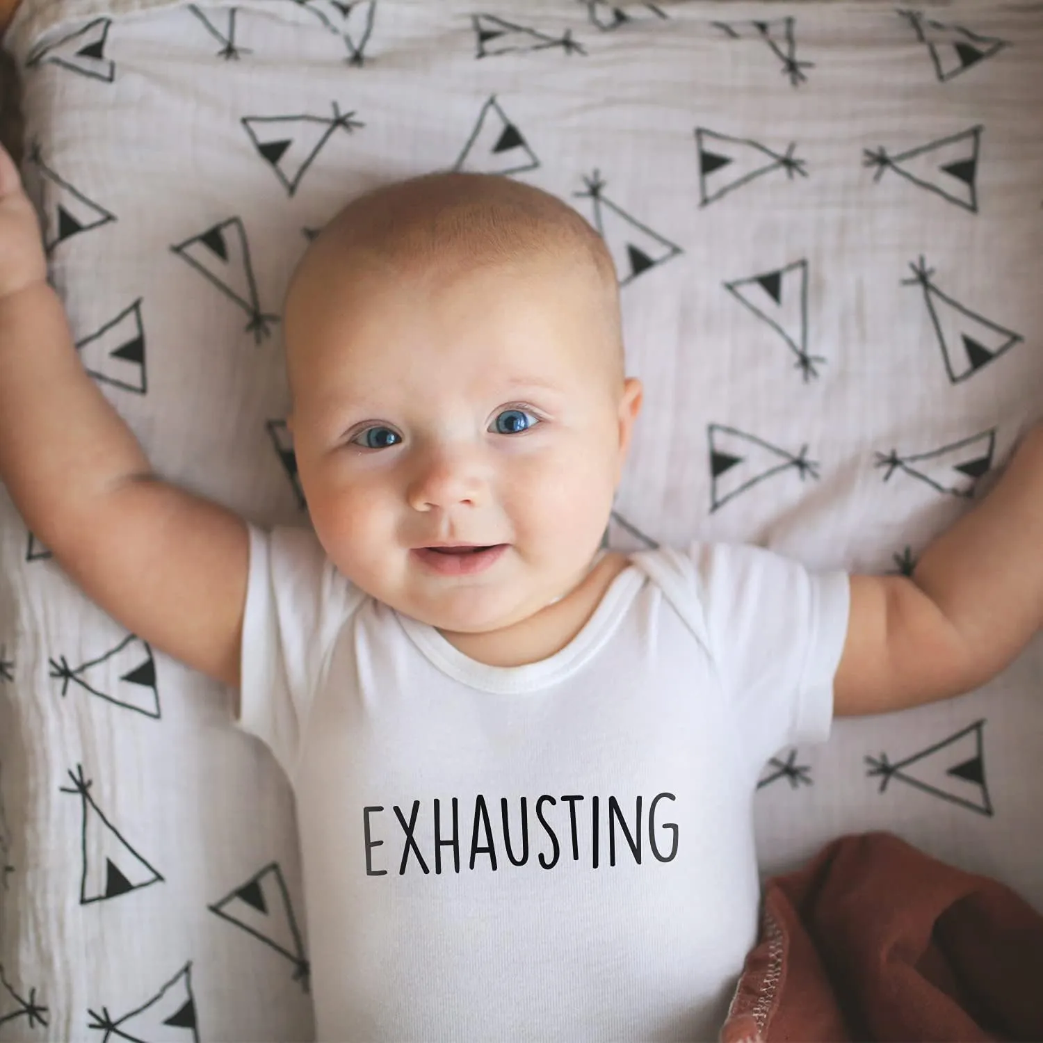 Printique Organic GOTS Certified Baby Onesie Unisex Bodysuit 0-18 months - Cute Funny Design