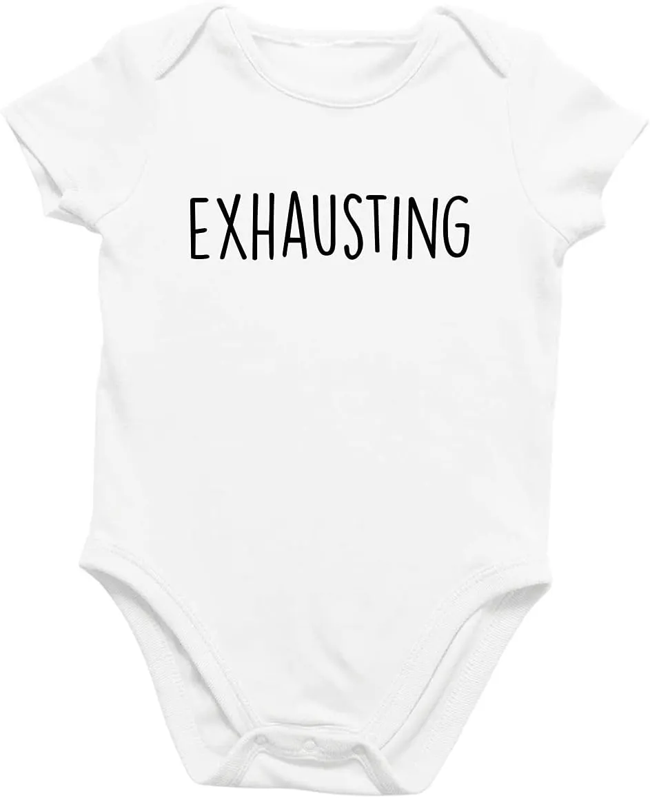 Printique Organic GOTS Certified Baby Onesie Unisex Bodysuit 0-18 months - Cute Funny Design