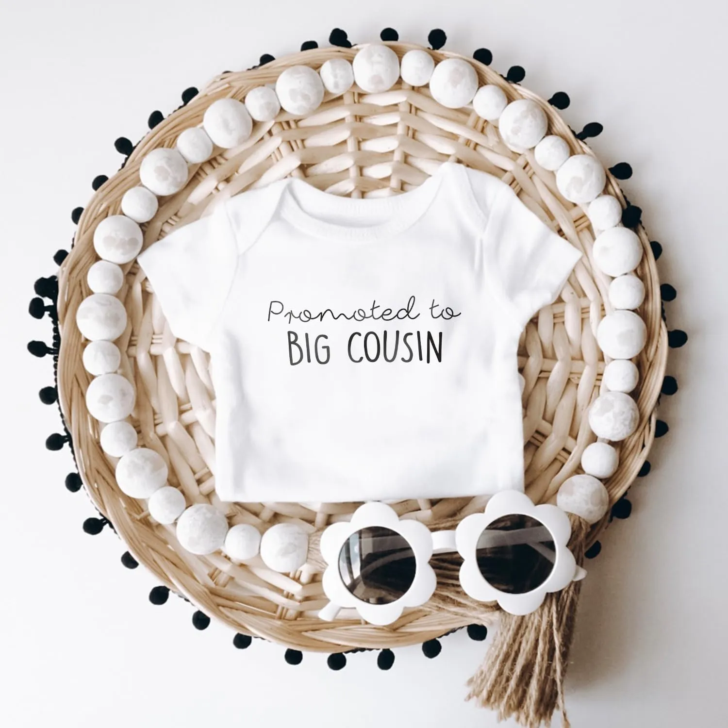 Printique Organic GOTS Certified Baby Onesie Unisex Bodysuit 0-18 months - Family Baby Announcement
