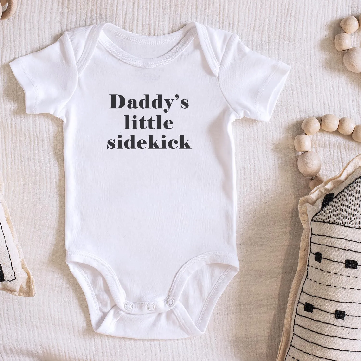 Printique Organic GOTS Certified Baby Onesie Unisex Bodysuit 0-18 months - For Dad Daddy