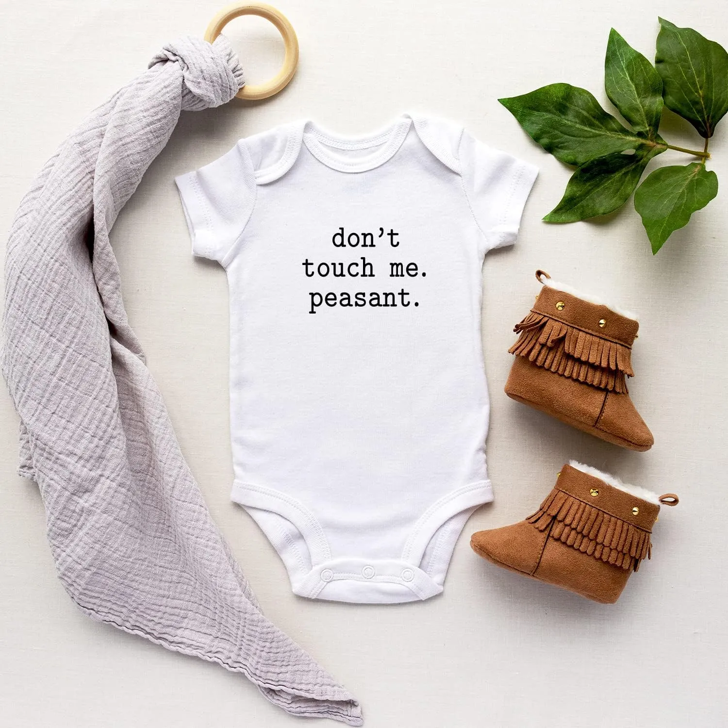 Printique Organic GOTS Certified Baby Onesie Unisex Bodysuit 0-18 months - Funny Quotes