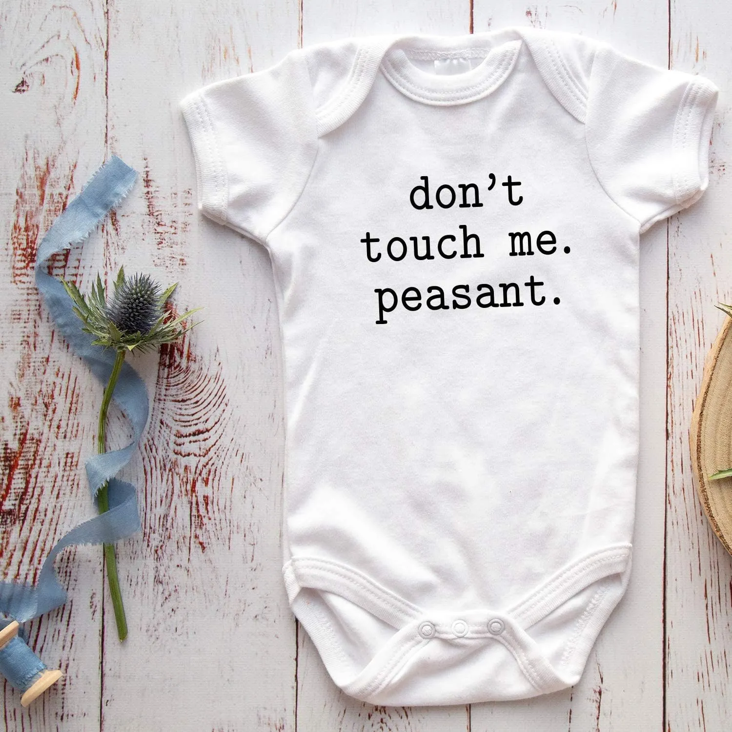 Printique Organic GOTS Certified Baby Onesie Unisex Bodysuit 0-18 months - Funny Quotes