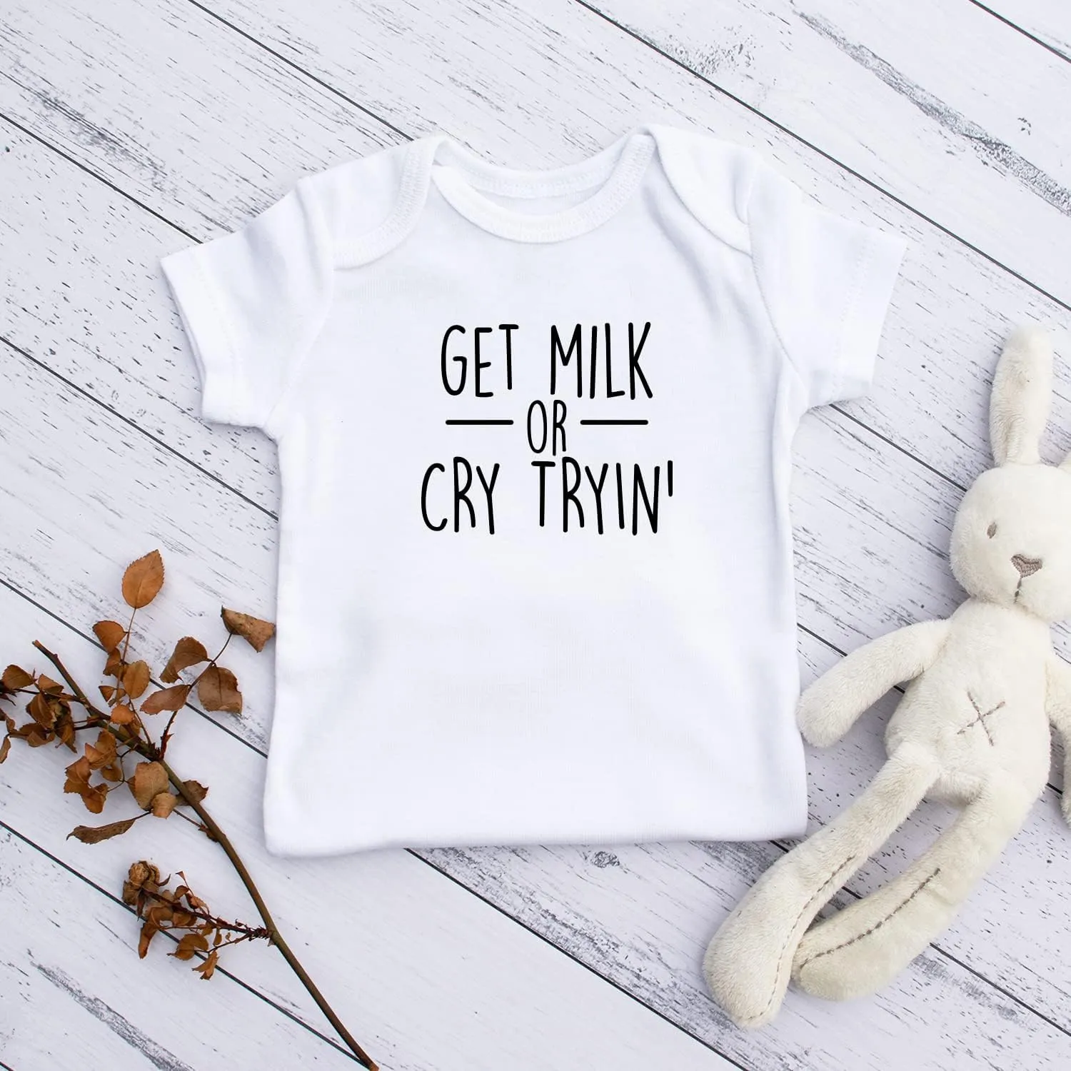 Printique Organic GOTS Certified Baby Onesie Unisex Bodysuit 0-18 months - Funny Quotes