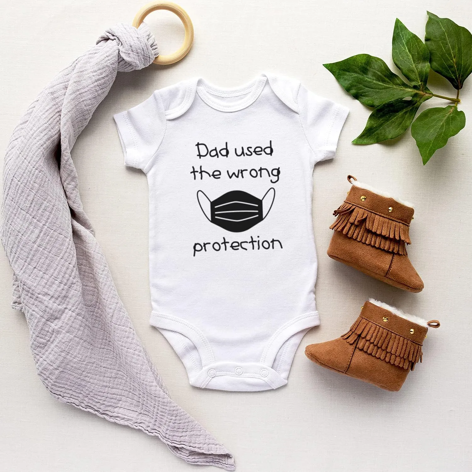 Printique Organic GOTS Certified Baby Onesie Unisex Bodysuit 0-18 months - Funny Sarcastic Quotes