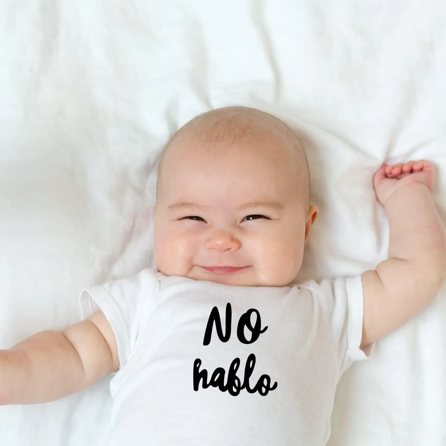 Printique Organic GOTS certified baby onesie unisex bodysuit 0-18 months - Funny Spanish Quotes