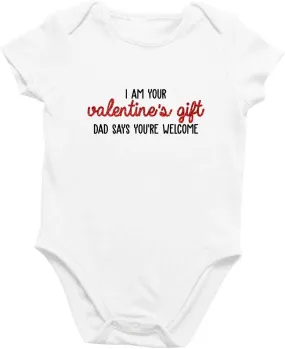 Printique Organic GOTS Certified Baby Onesie Unisex Bodysuit 0-18 months - Funny Valentine's Day