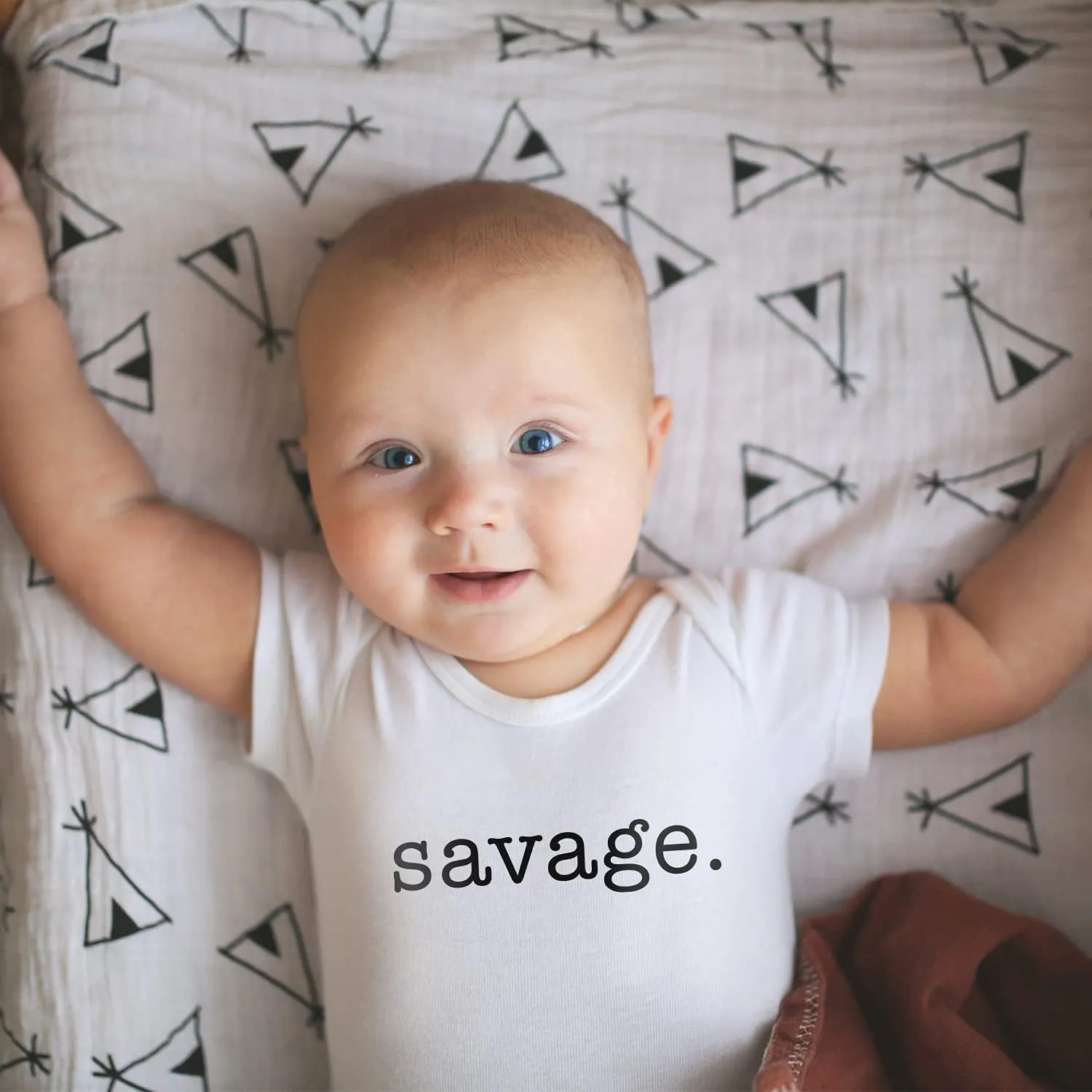 Printique Organic GOTS Certified Baby Onesie Unisex Bodysuit 0-18 months - Sarcasm
