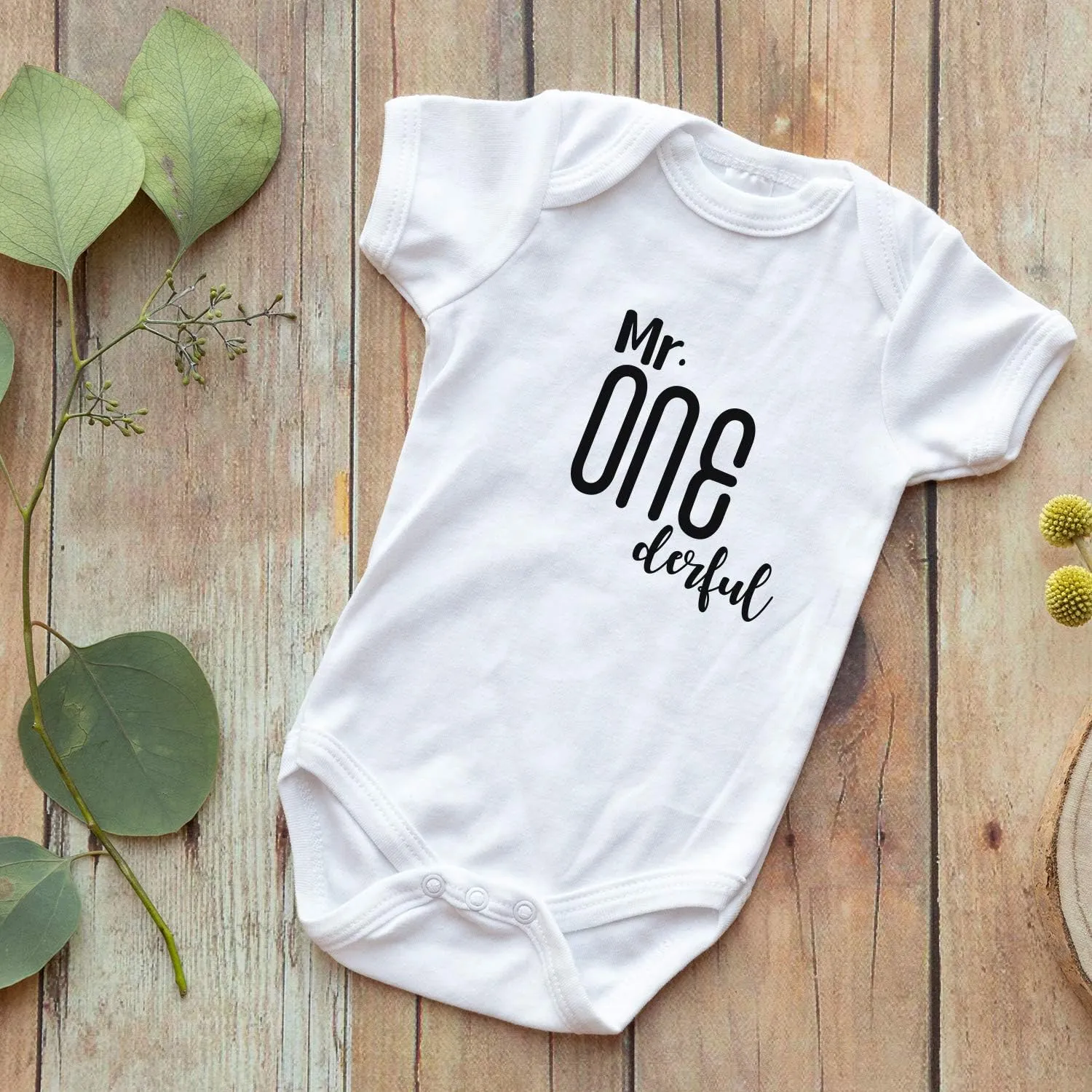 Printique Organic GOTS Certified Baby Onesie Unisex Bodysuit 0-18 months - Wild One