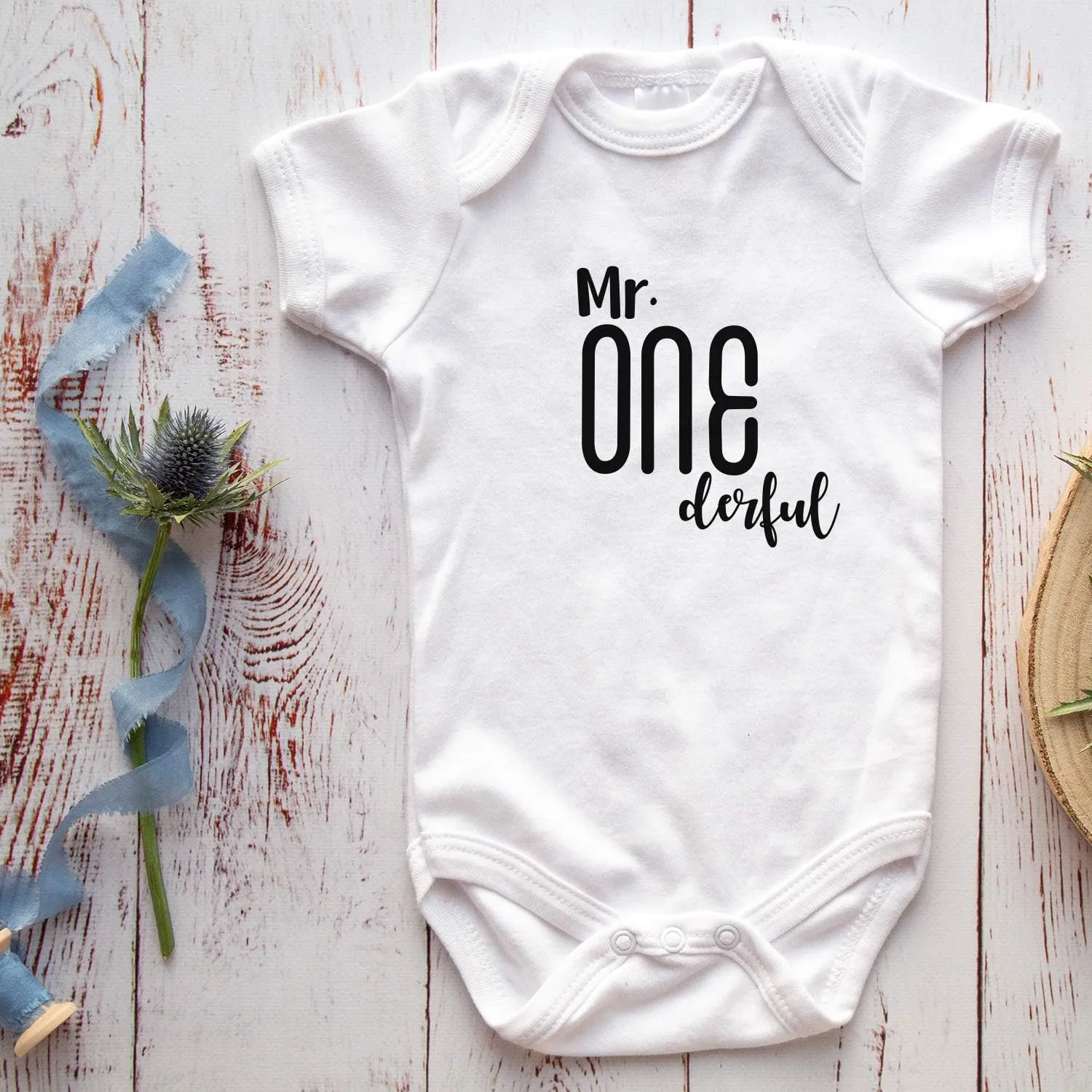 Printique Organic GOTS Certified Baby Onesie Unisex Bodysuit 0-18 months - Wild One