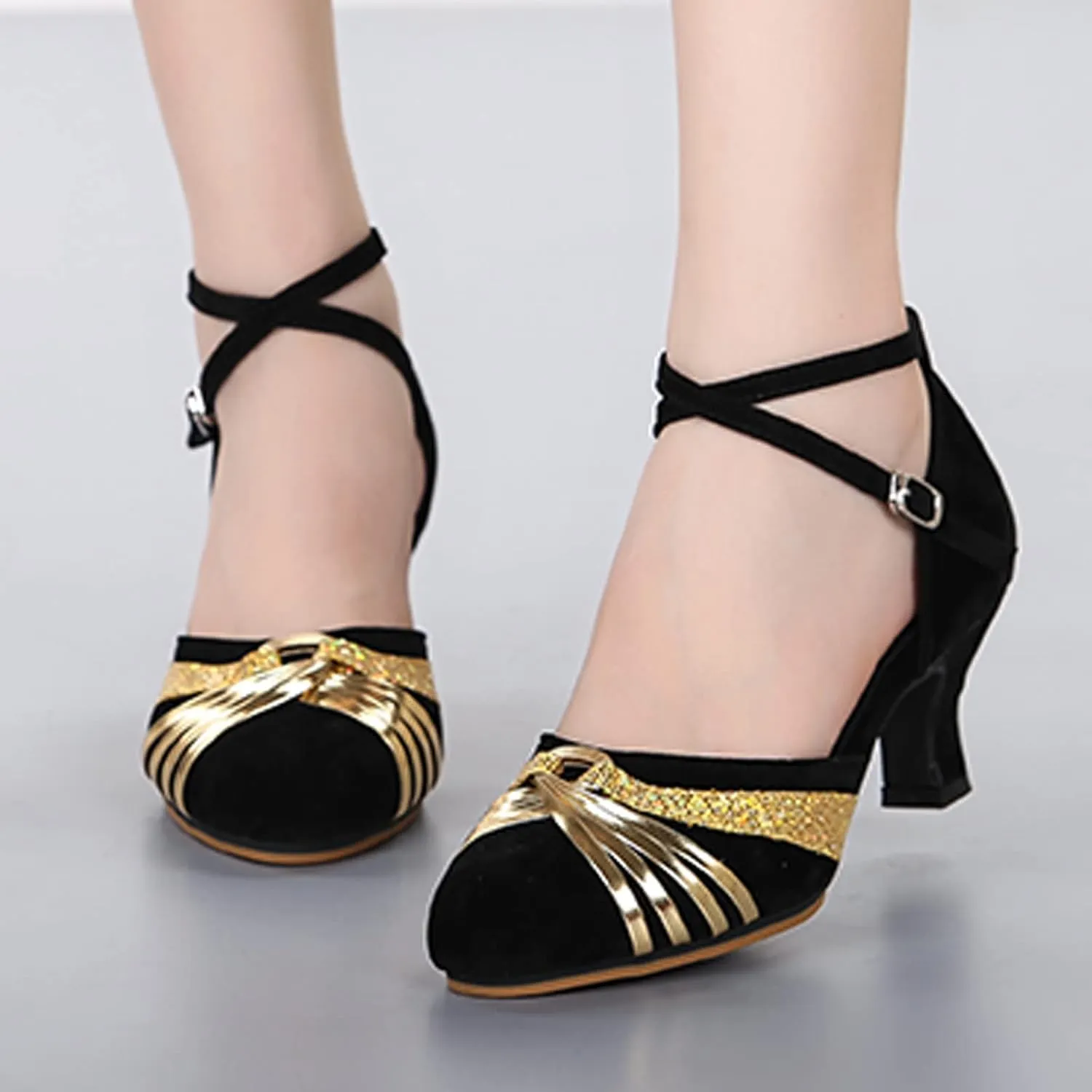 Pump Women Heels Ankle Strap High Heel Sandals for Women Womens High Heels Womens Chunk Low Heel Pump Sandal