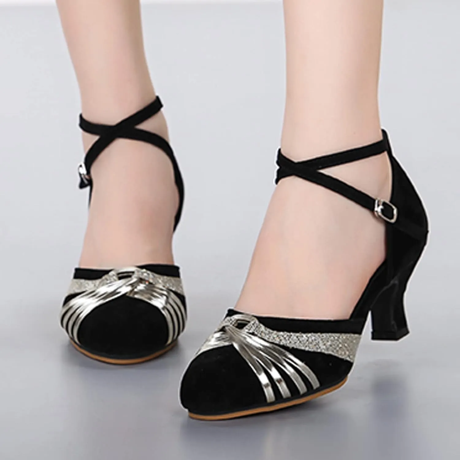 Pump Women Heels Ankle Strap High Heel Sandals for Women Womens High Heels Womens Chunk Low Heel Pump Sandal