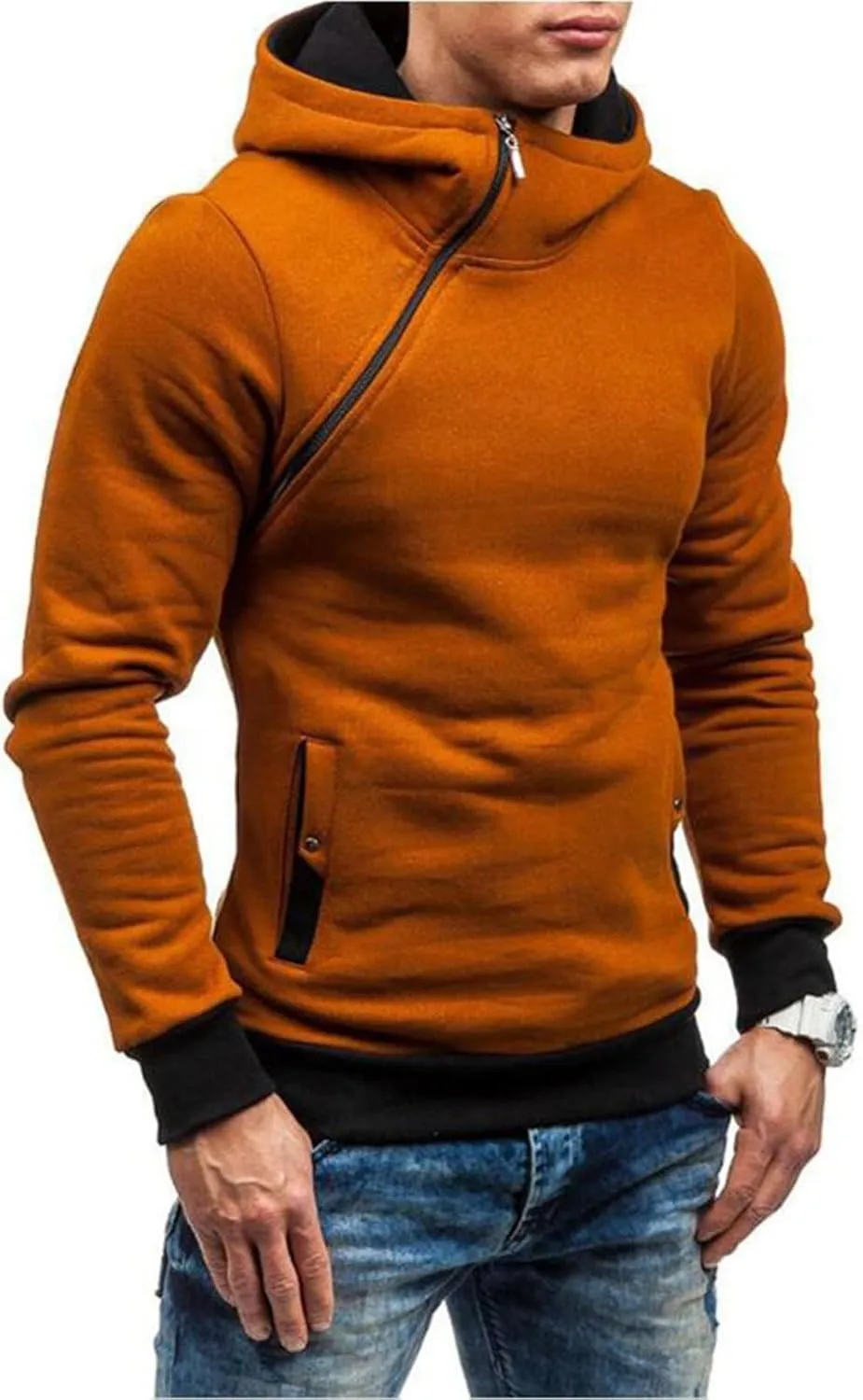 Quarter Zip Pullover Men Fleece Hoodies Winter Sweatshirts Hoodies Long Sleeve Shirts Warm Fall Hoodies