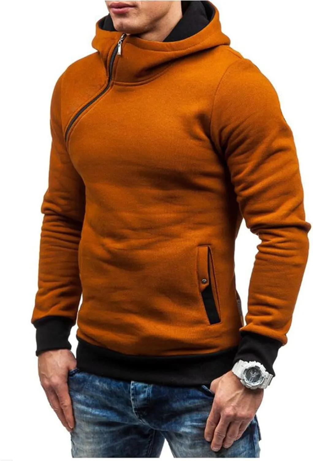 Quarter Zip Pullover Men Fleece Hoodies Winter Sweatshirts Hoodies Long Sleeve Shirts Warm Fall Hoodies