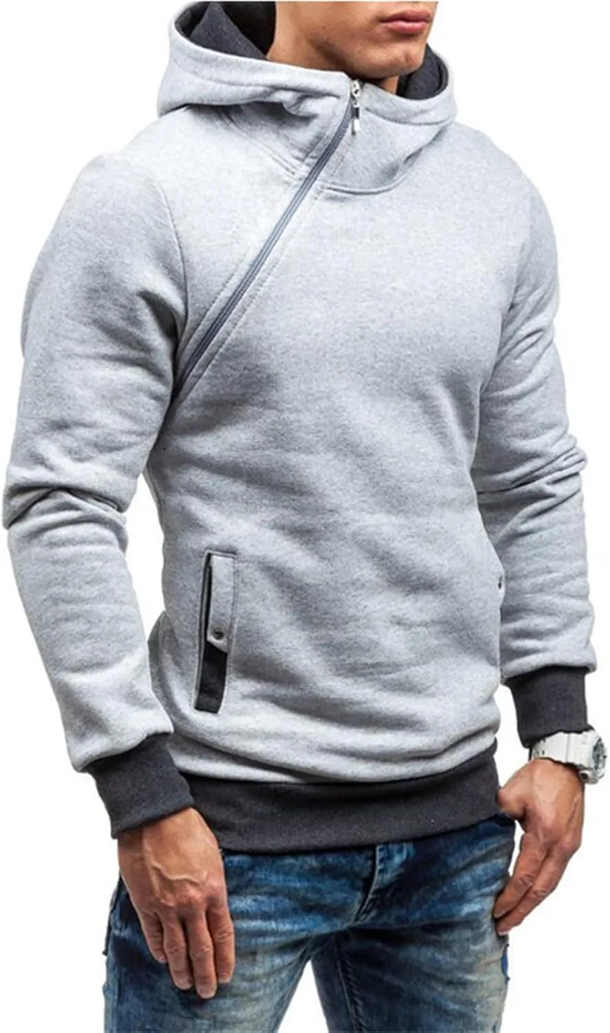 Quarter Zip Pullover Men Fleece Hoodies Winter Sweatshirts Hoodies Long Sleeve Shirts Warm Fall Hoodies