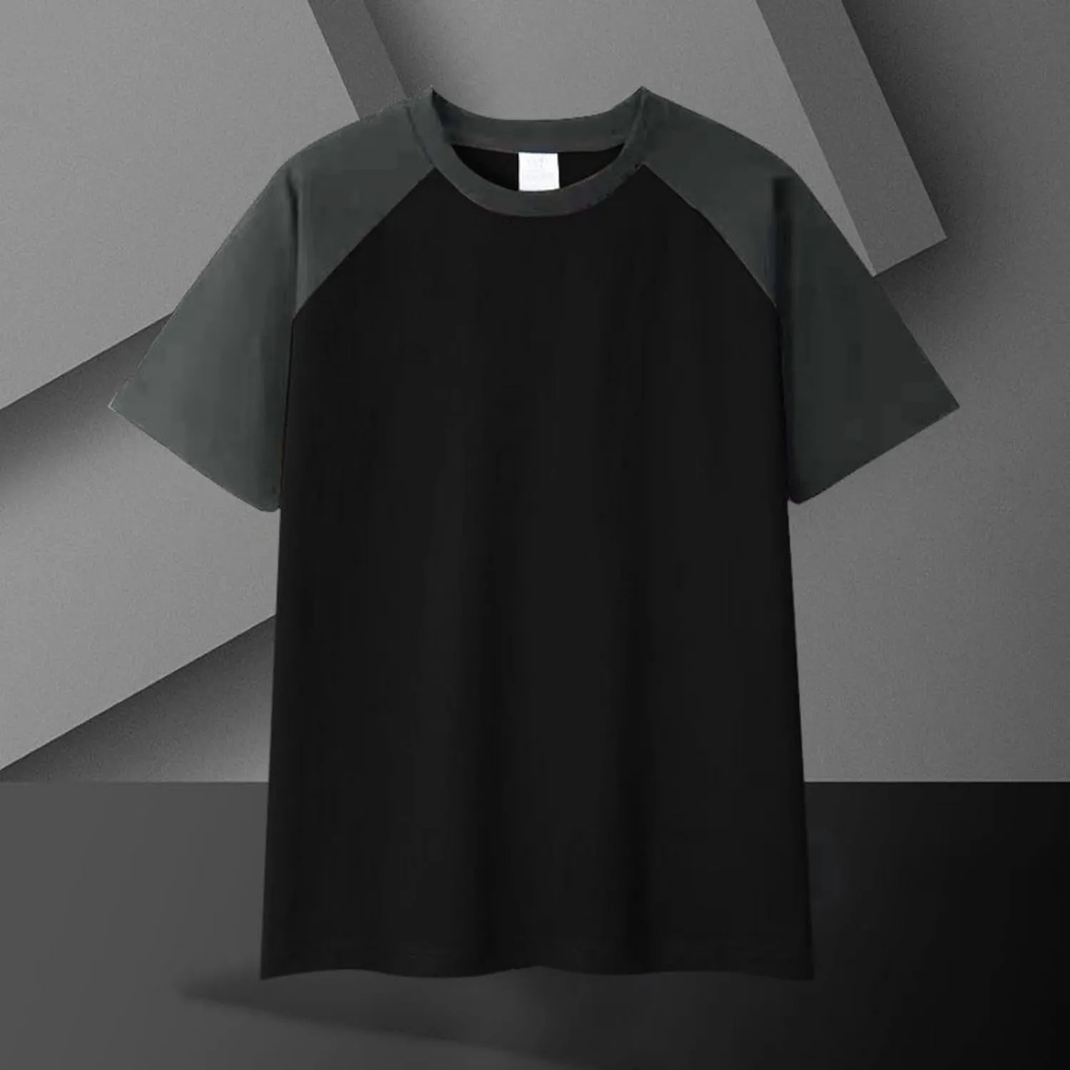 Raglan Shirt Men Short Sleeve Stylish Casual Crewneck T-Shirts Summer Fashion Workout Athletic Fitness Tee Shirts