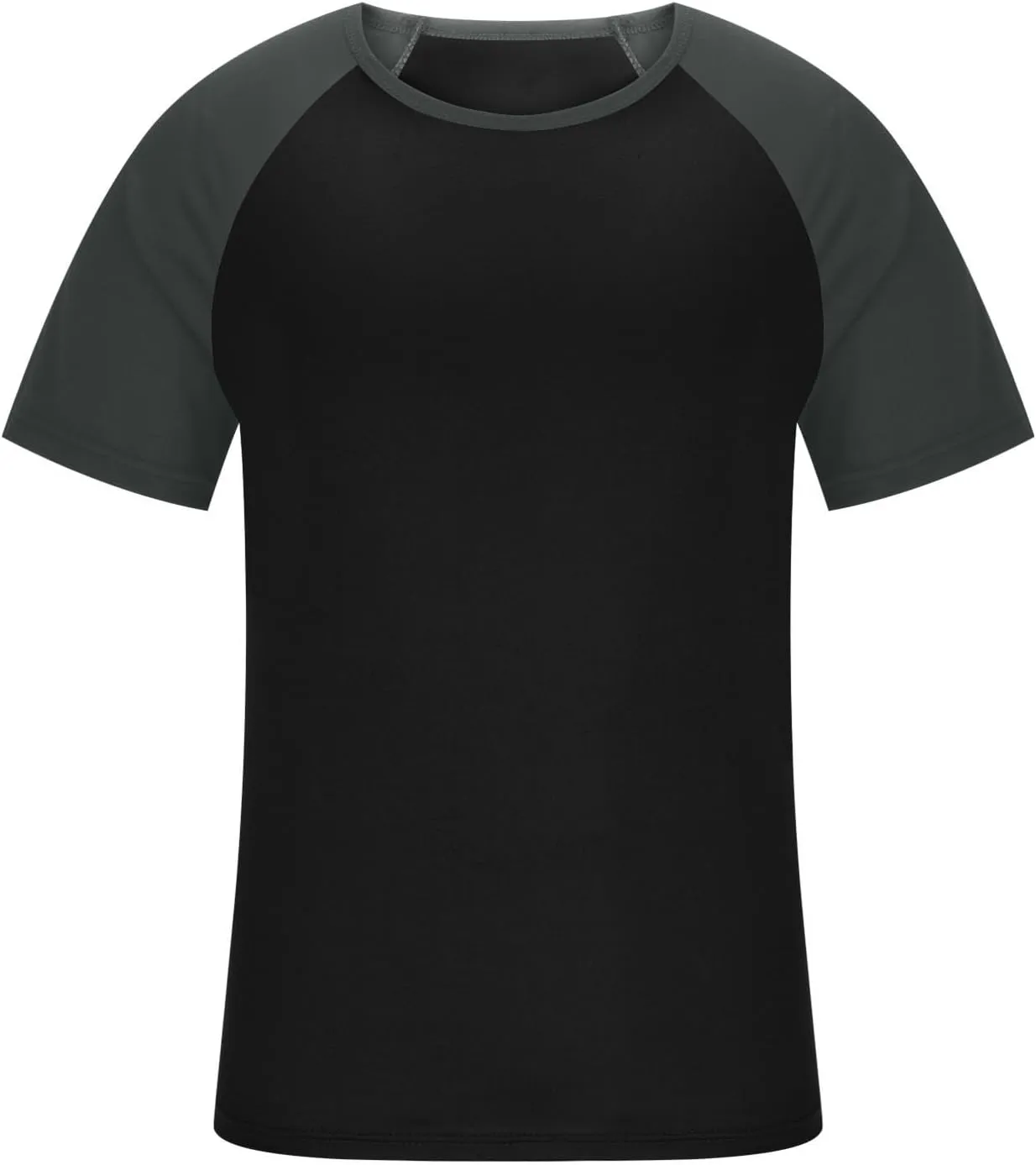 Raglan Shirt Men Short Sleeve Stylish Casual Crewneck T-Shirts Summer Fashion Workout Athletic Fitness Tee Shirts